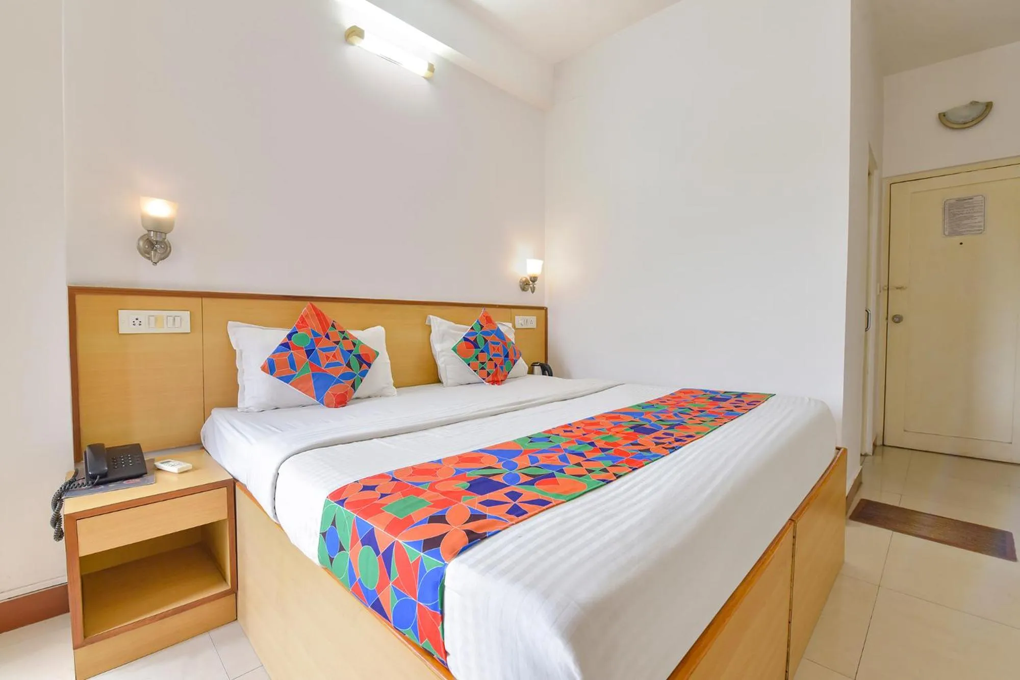 Bed in FabHotel Shikha