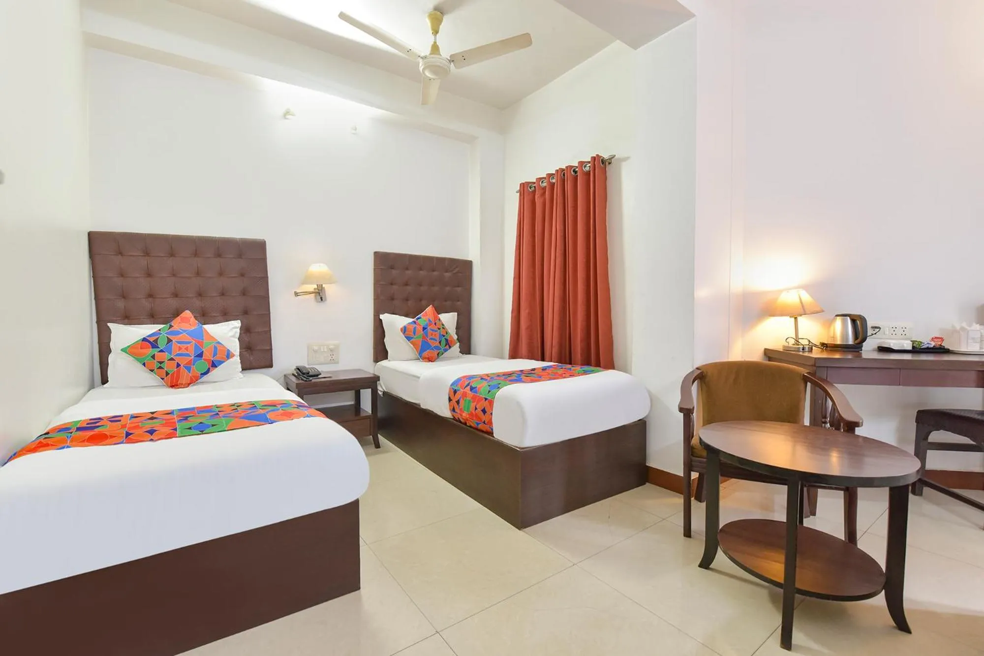 Bed in FabHotel Shikha