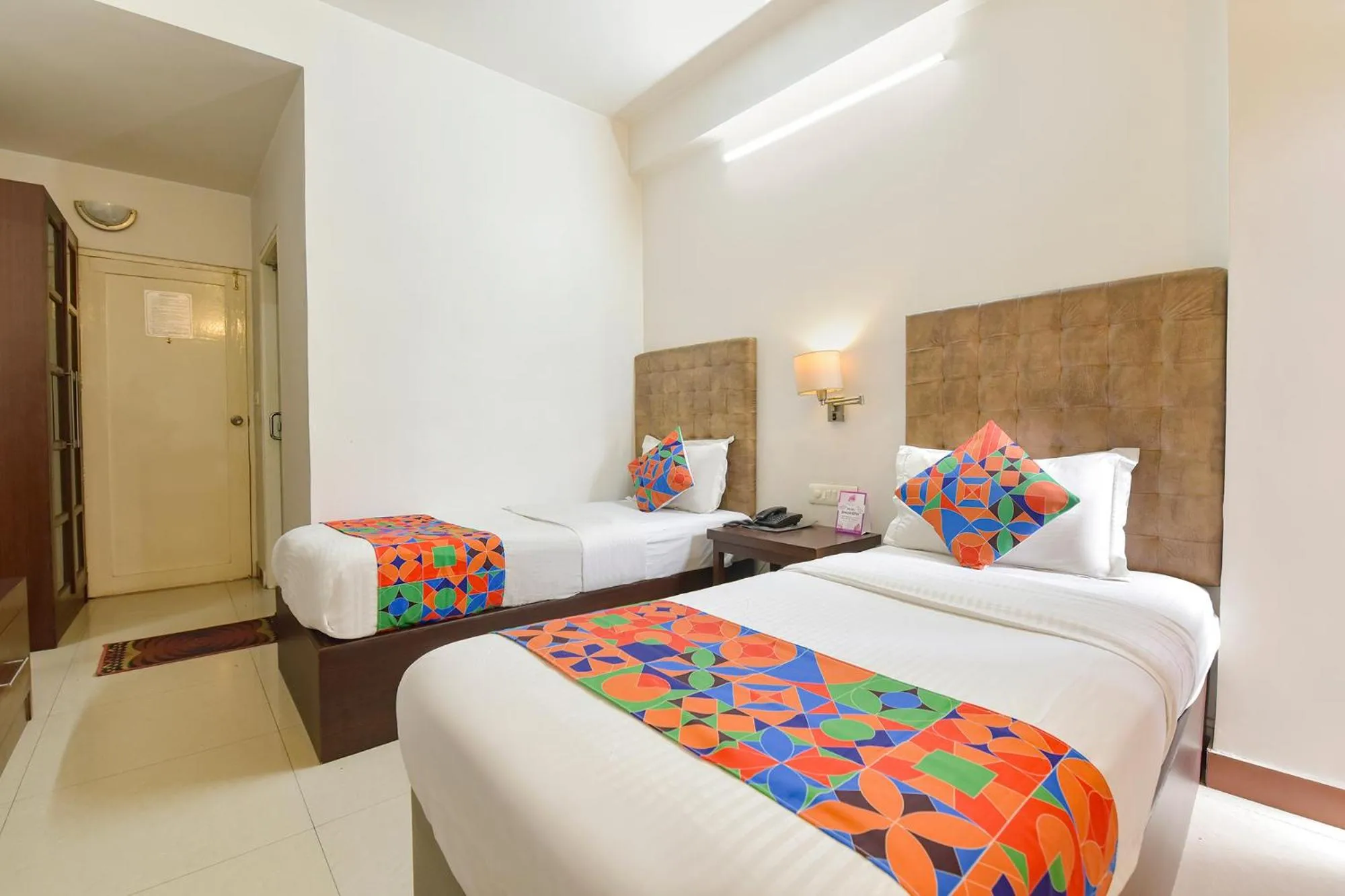 Bed in FabHotel Shikha