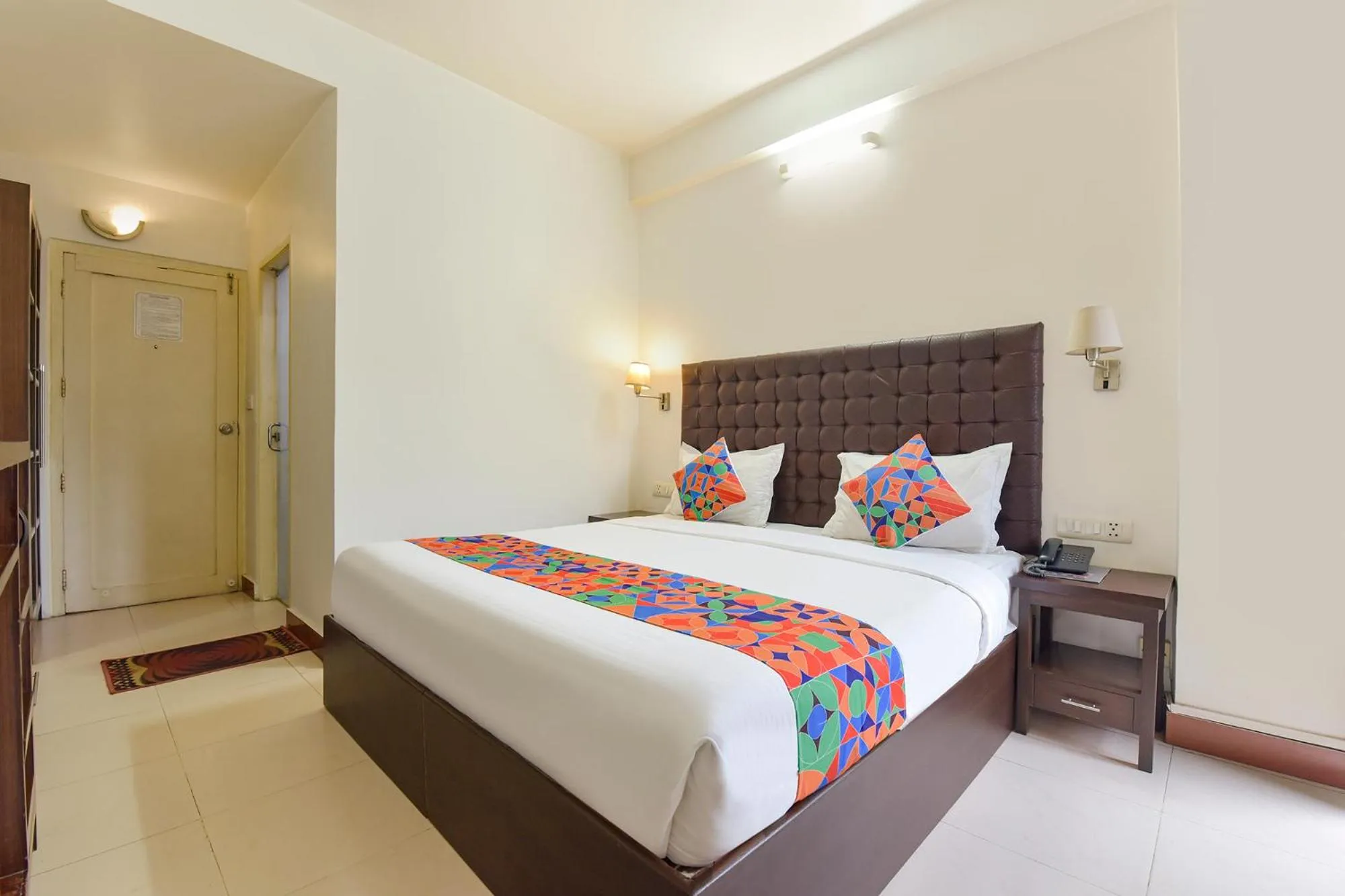 Bed in FabHotel Shikha