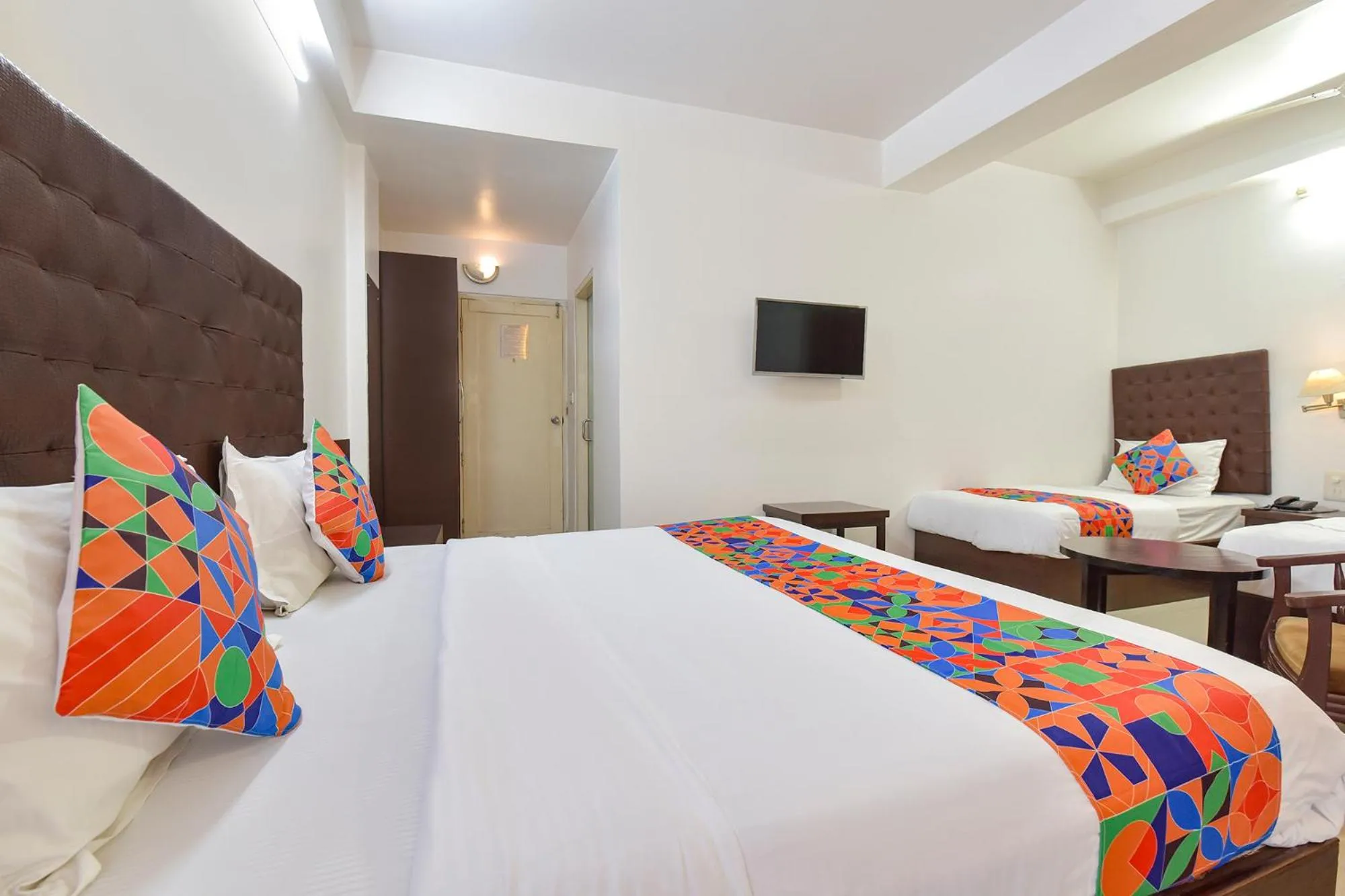 Bed in FabHotel Shikha