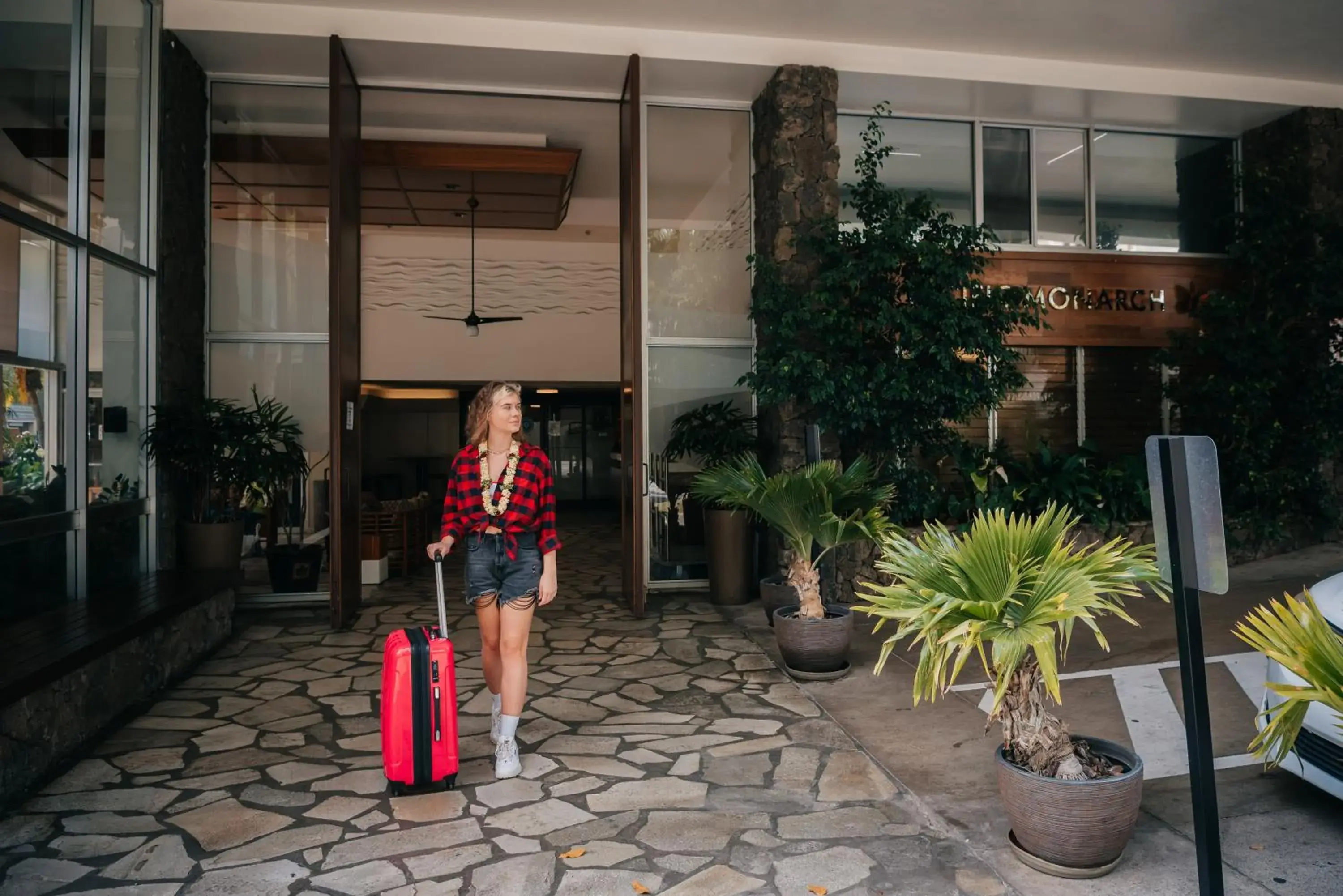 People in Pacific Monarch Hotel People in Pacific Monarch Hotel