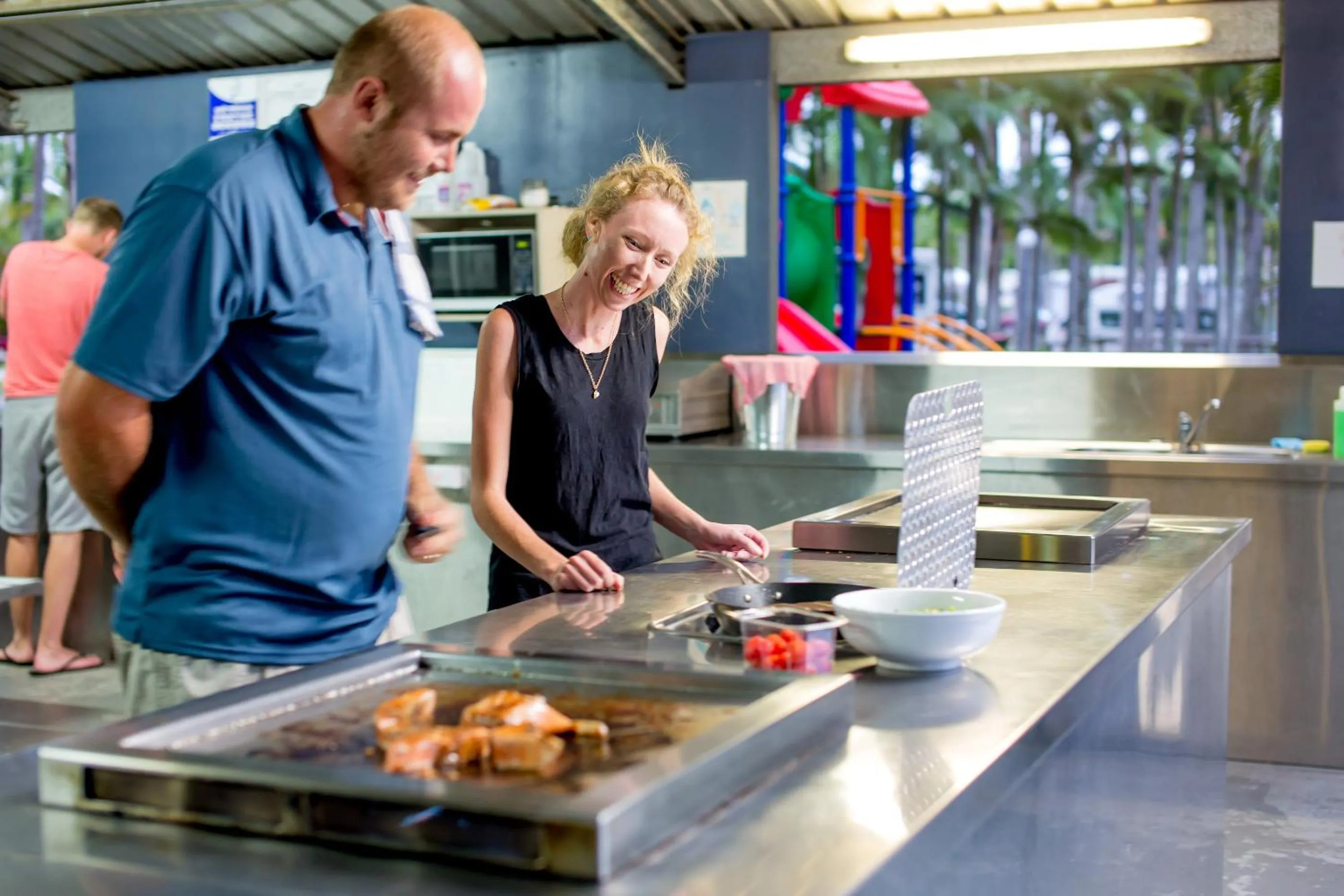Communal kitchen in Ingenia Holidays Noosa North
