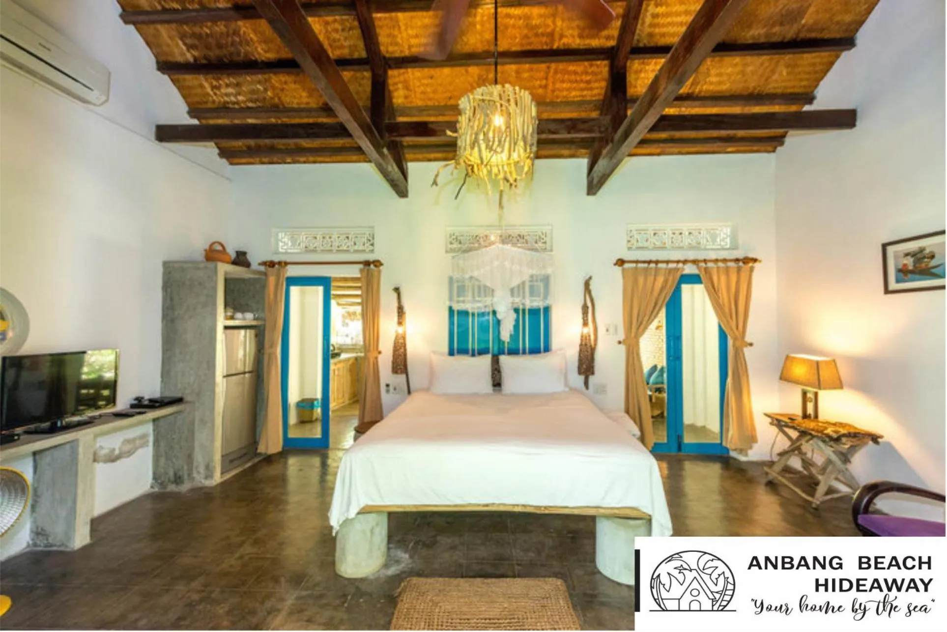 Bedroom, Bed in An Bang Hideaway