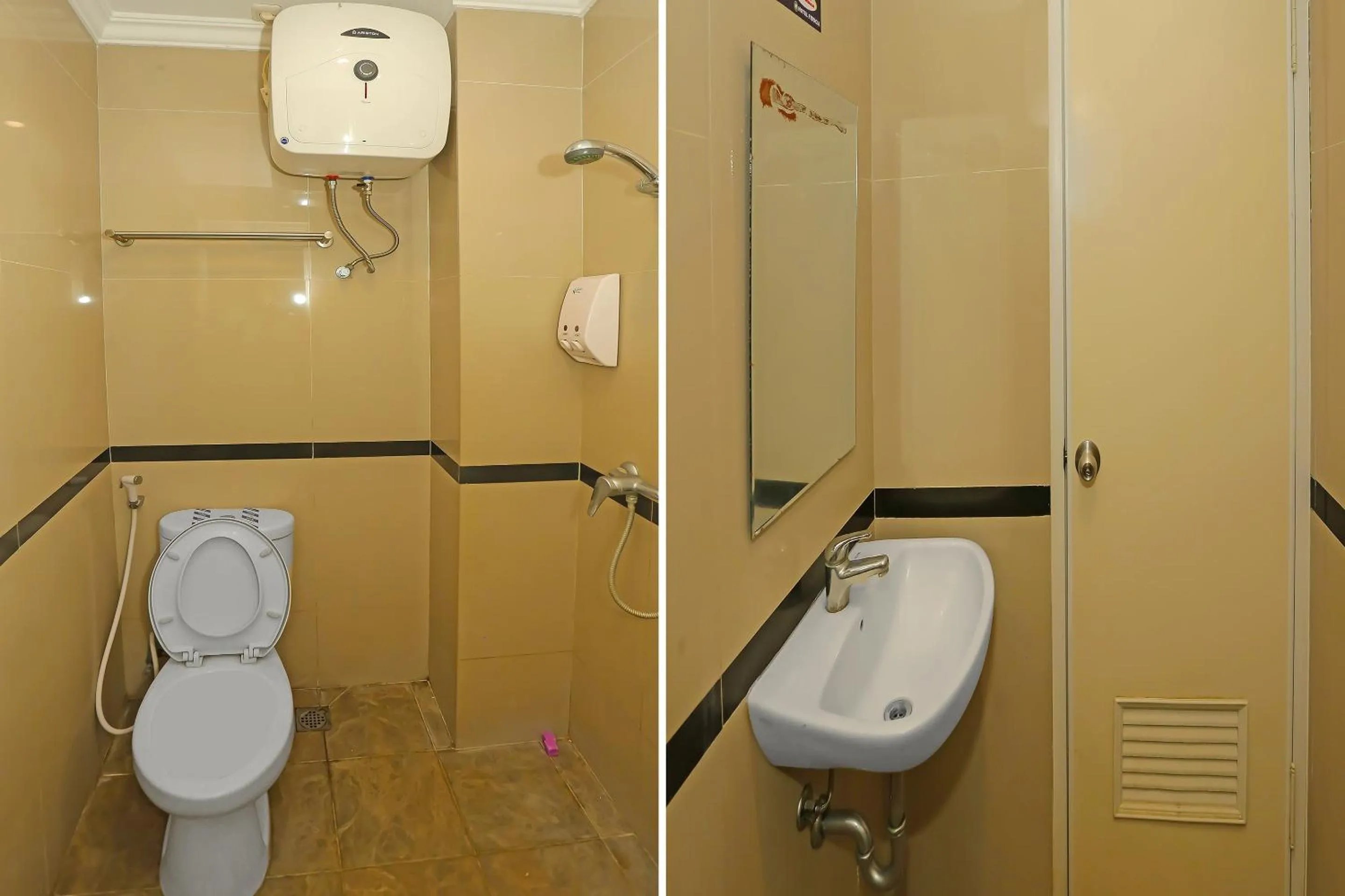 Bathroom in Collection O 92130 Hotel Fiducia Kaji