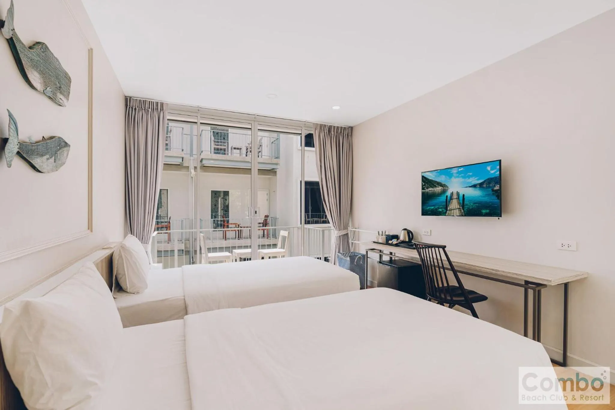 Bedroom, Bed in Combo Beach Hotel Samui