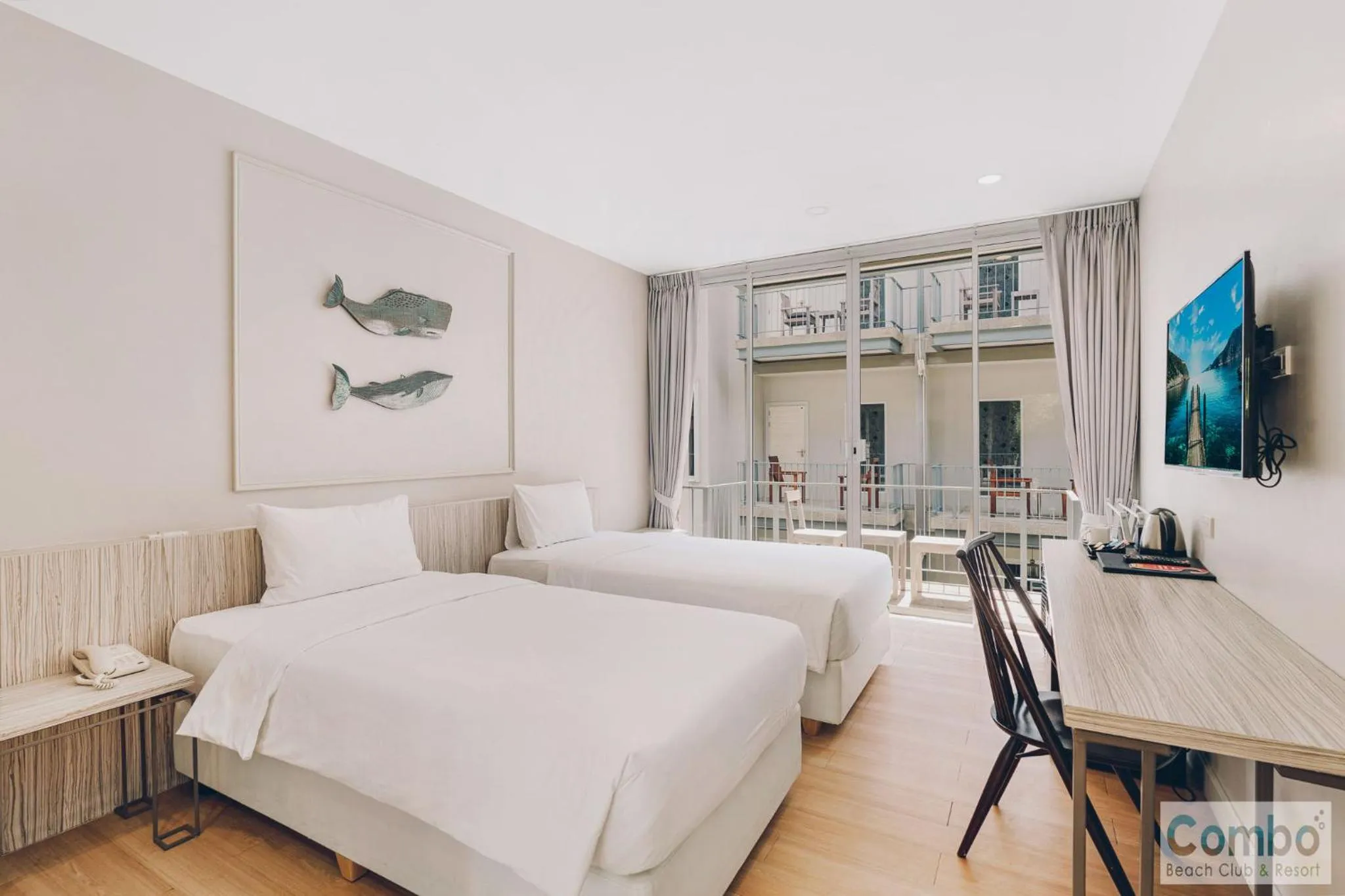 Bedroom, Bed in Combo Beach Hotel Samui