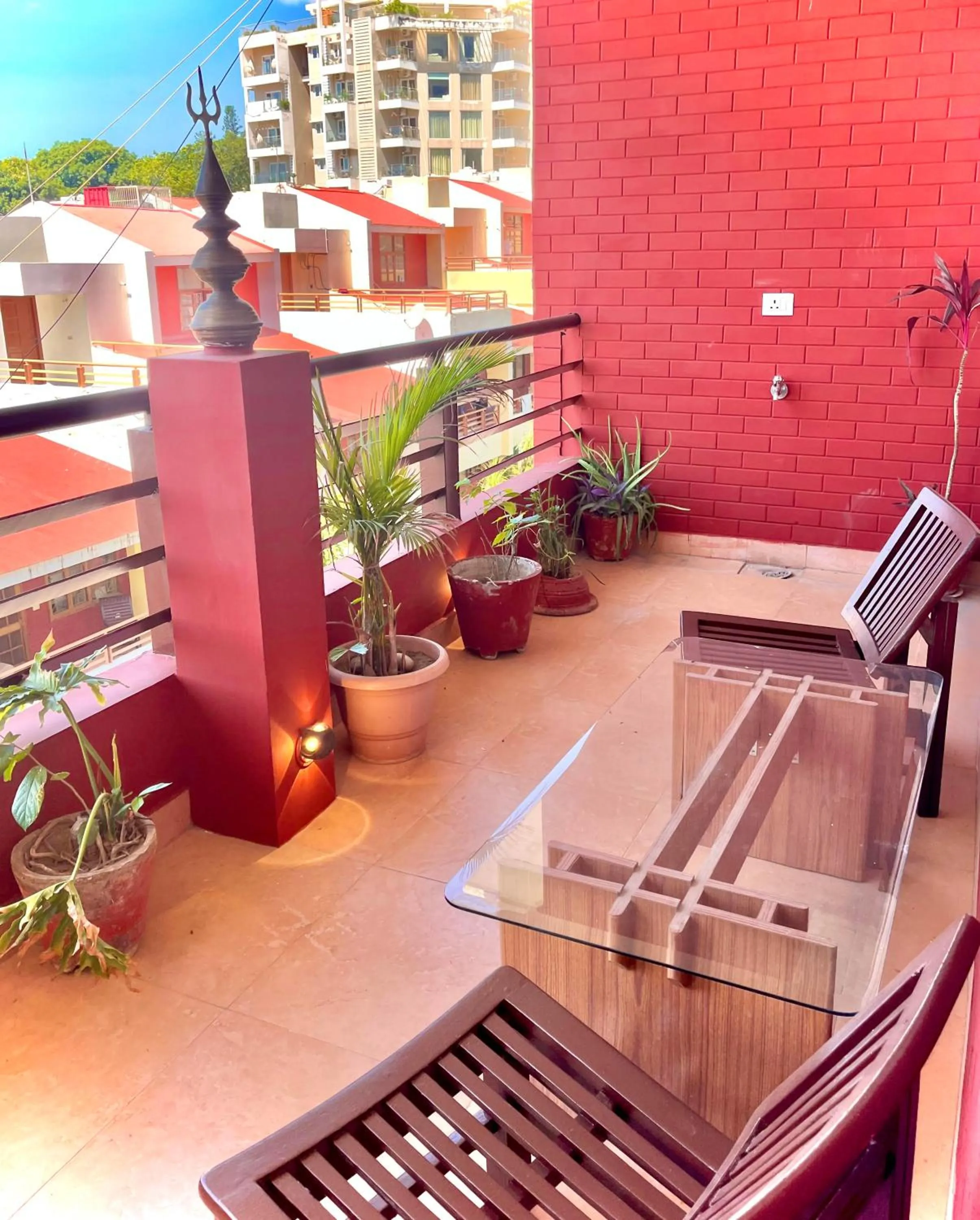 Balcony/Terrace in Ganga Vatika Boutique Hotel, Rishikesh
