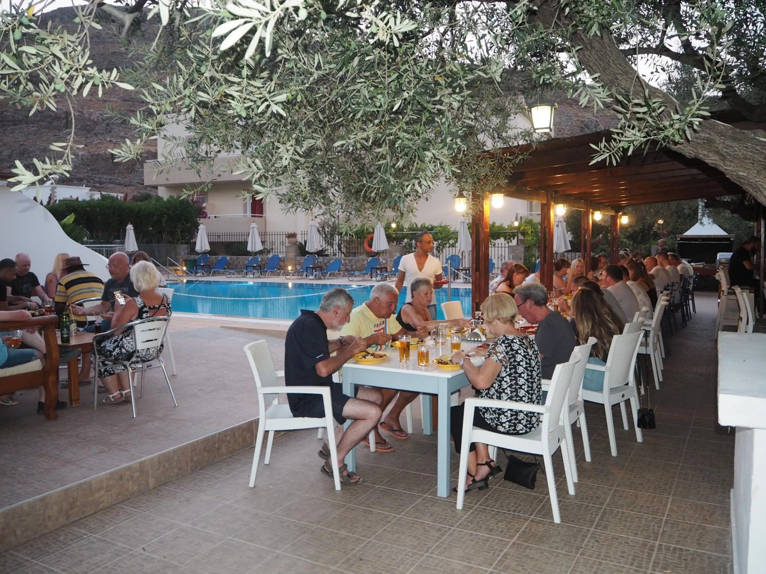 Evening entertainment in Lindos Athena