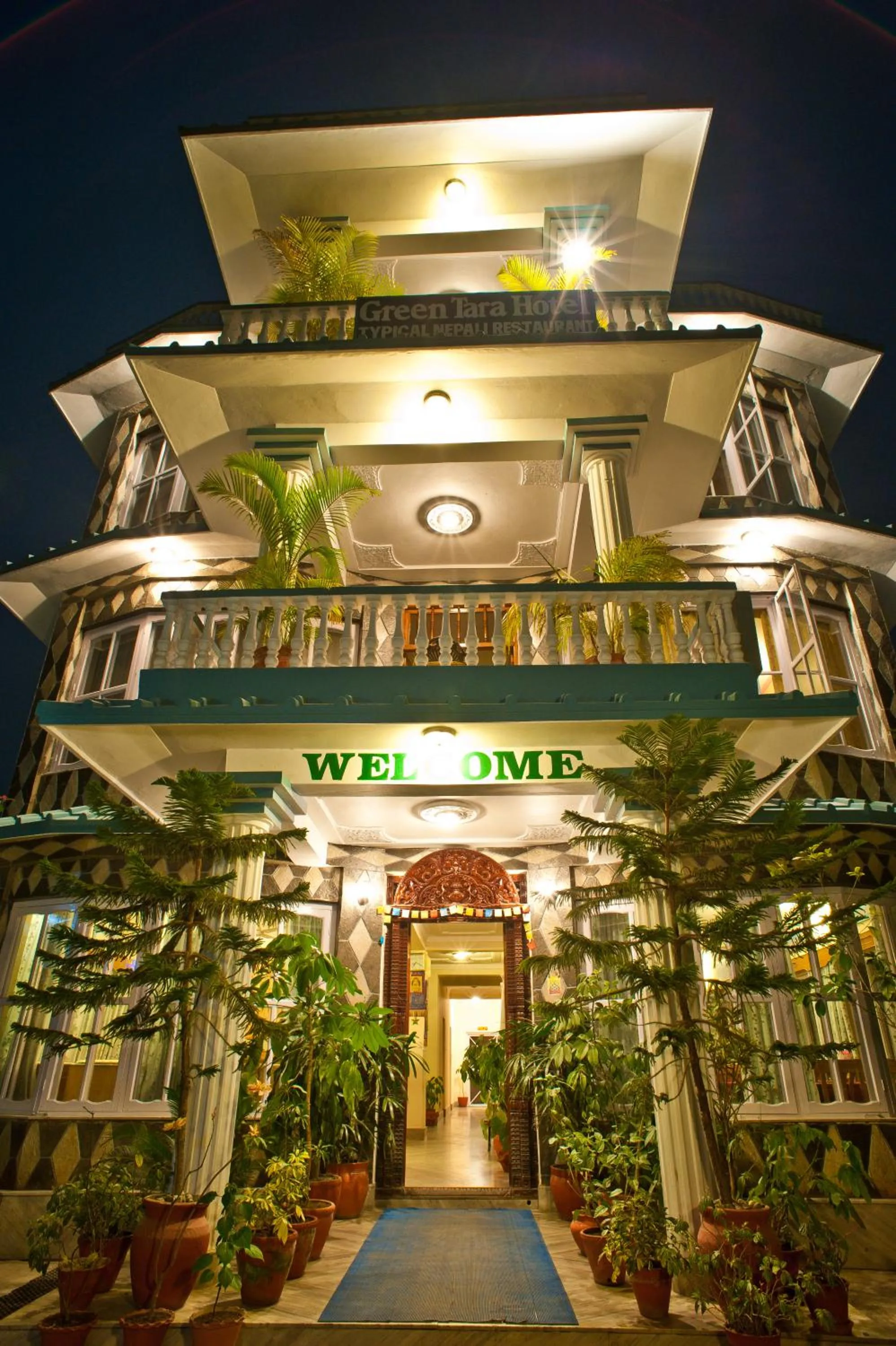 Facade/entrance in Green Tara Hotel