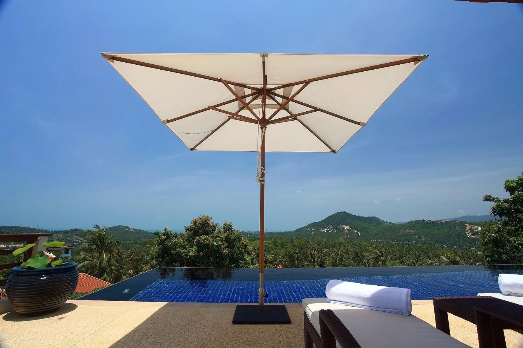 Pool view in Villa Alpha - Seaview Private Villa