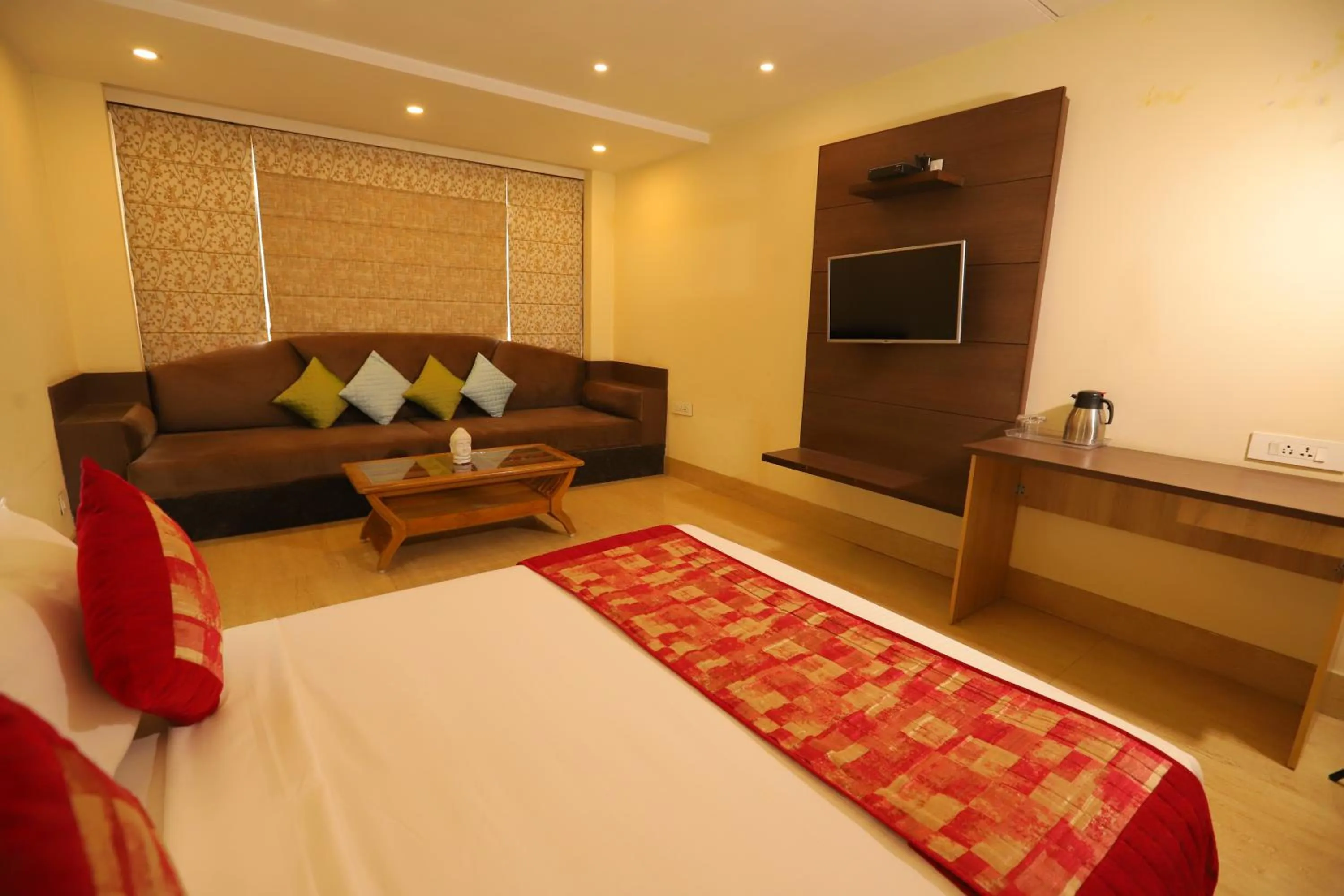 Communal lounge/ TV room in Hotel Mayur Assam - New Delhi Railway Station