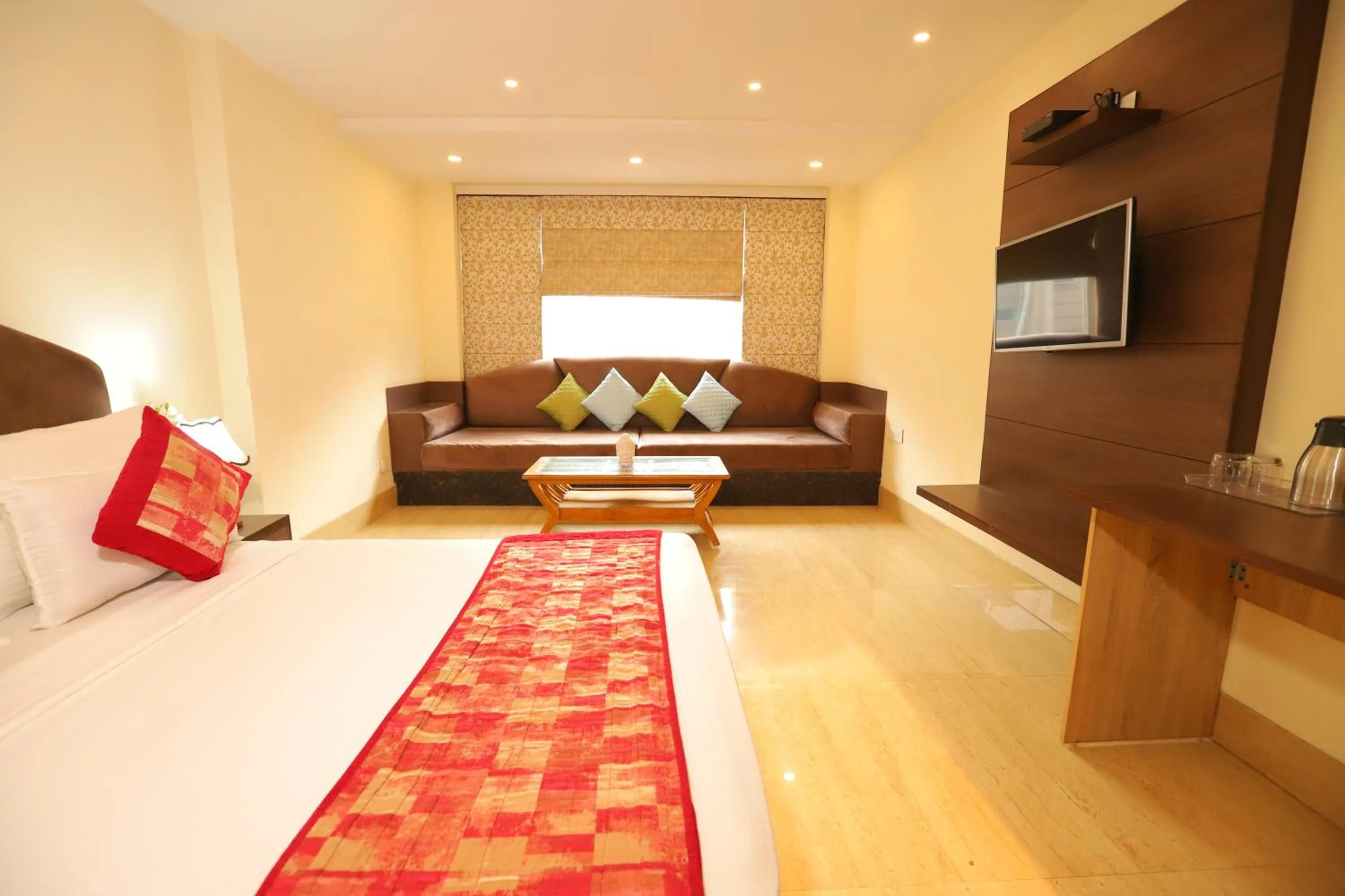 Seating area in Hotel Mayur Assam - New Delhi Railway Station