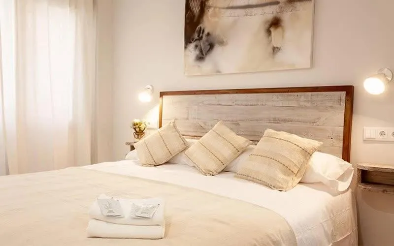 Bed in Hotel Prada.