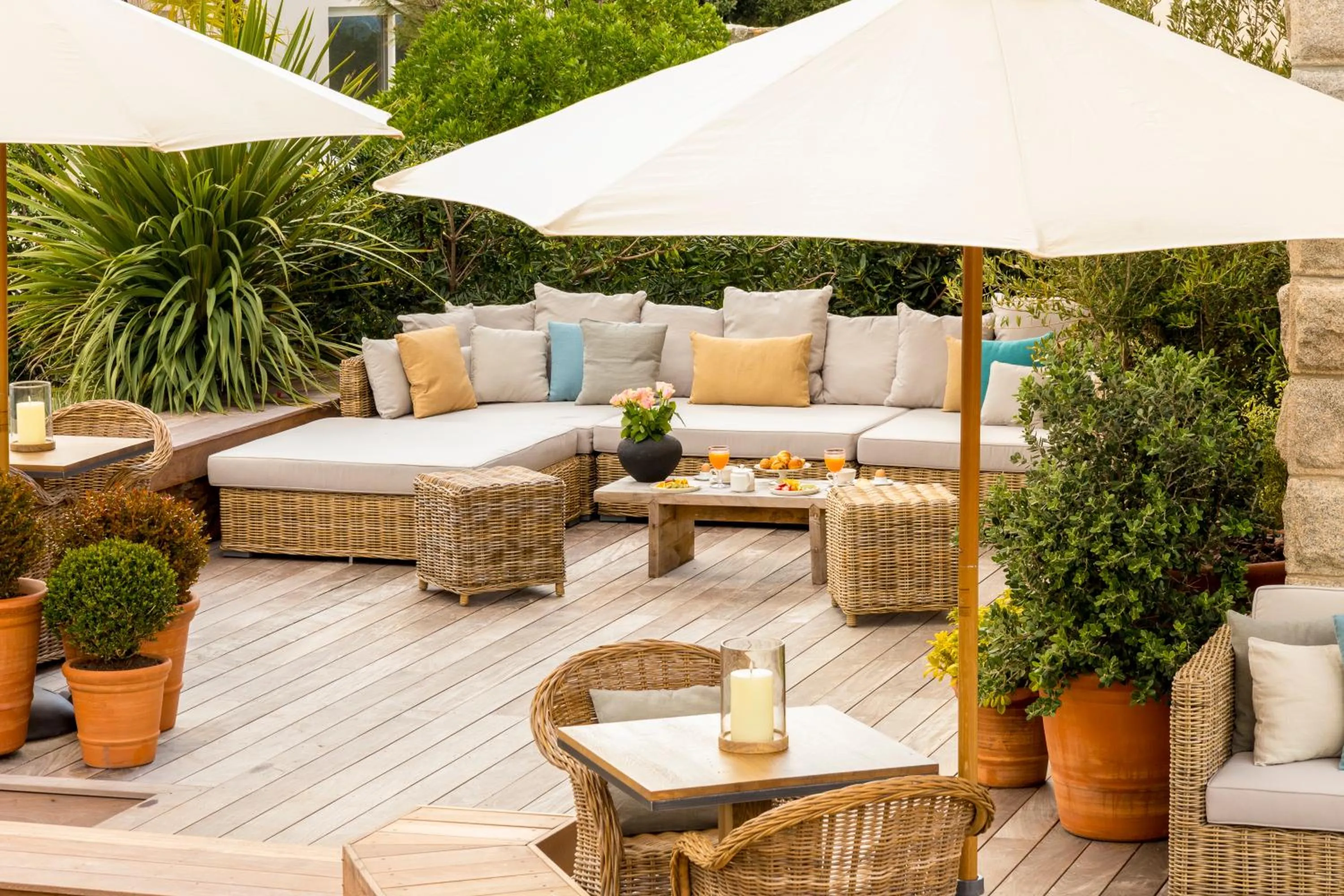 Patio in Boutique hôtel Château Rouher