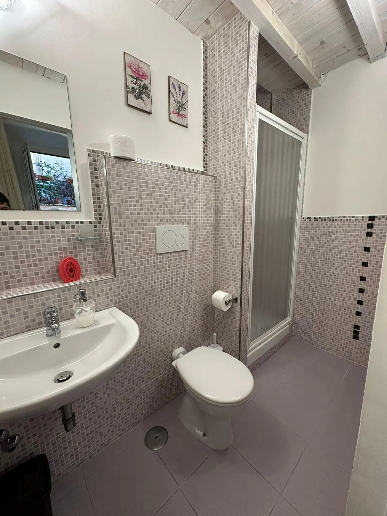 Shower in Marcelina vaticans rooms