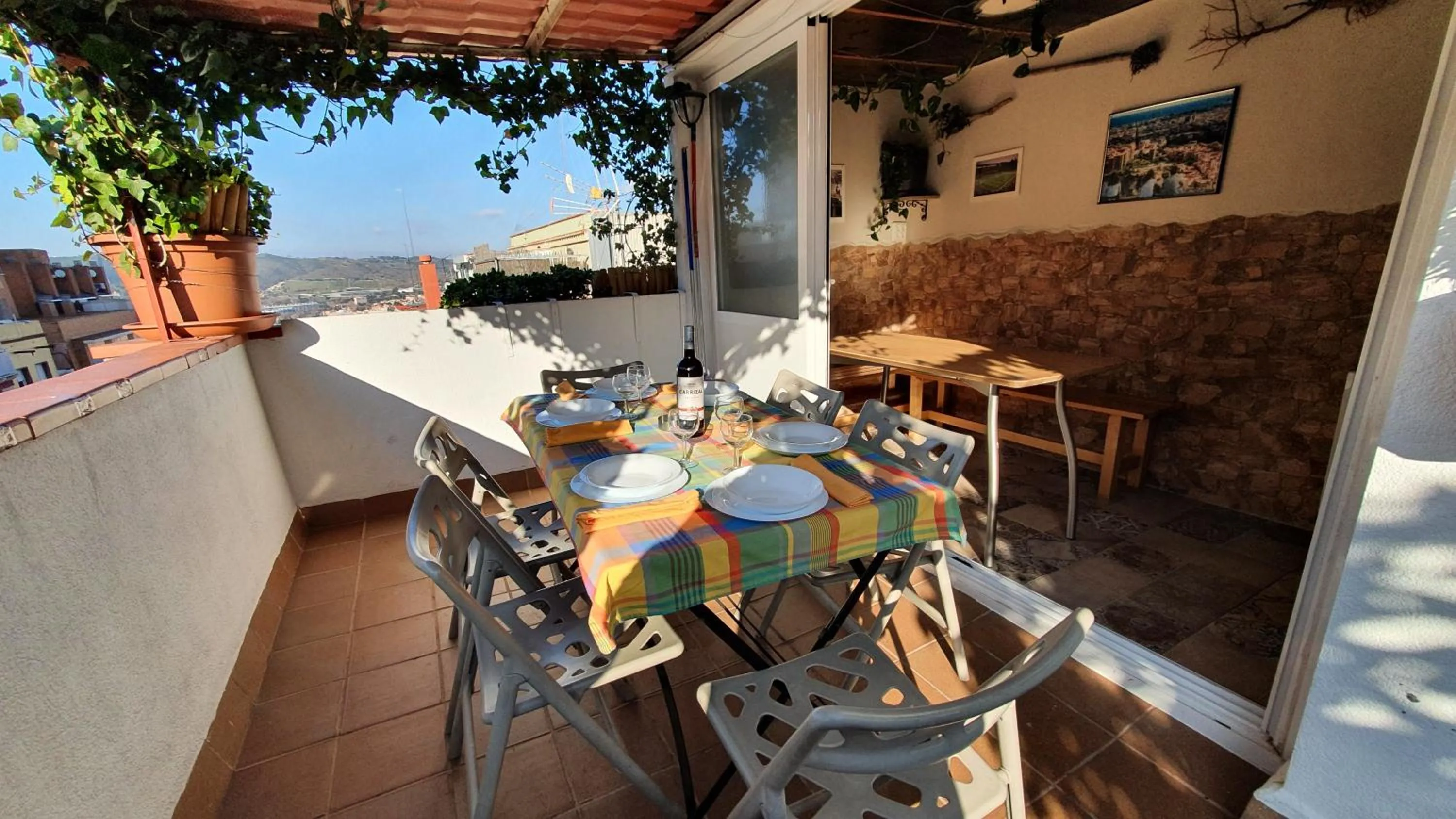 Balcony/Terrace in Ático, terraza y Barbacoa