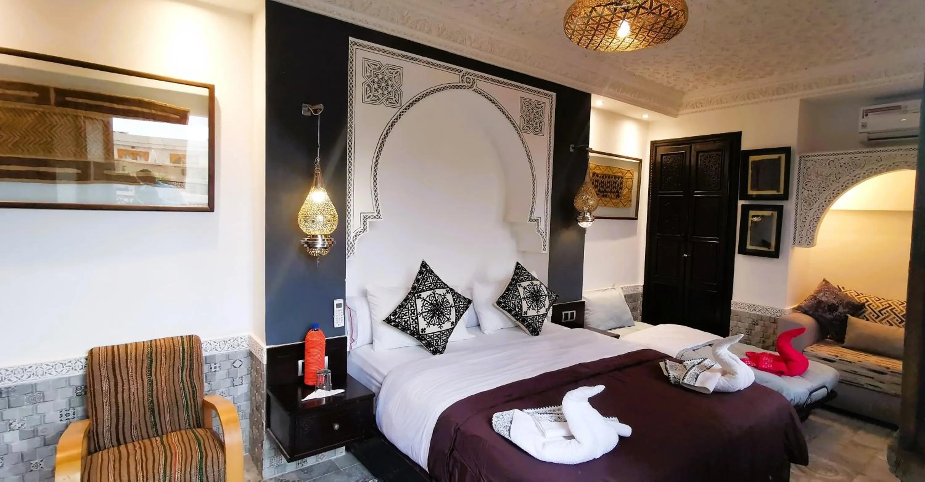 Bed in Riad Zagouda