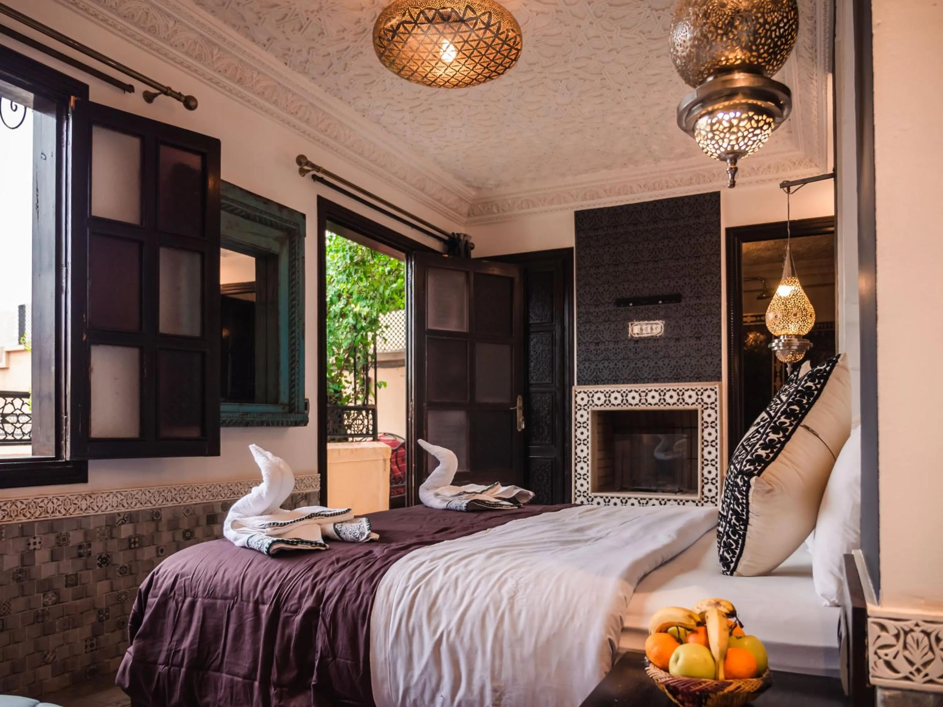 Seating area, Bed in Riad Zagouda