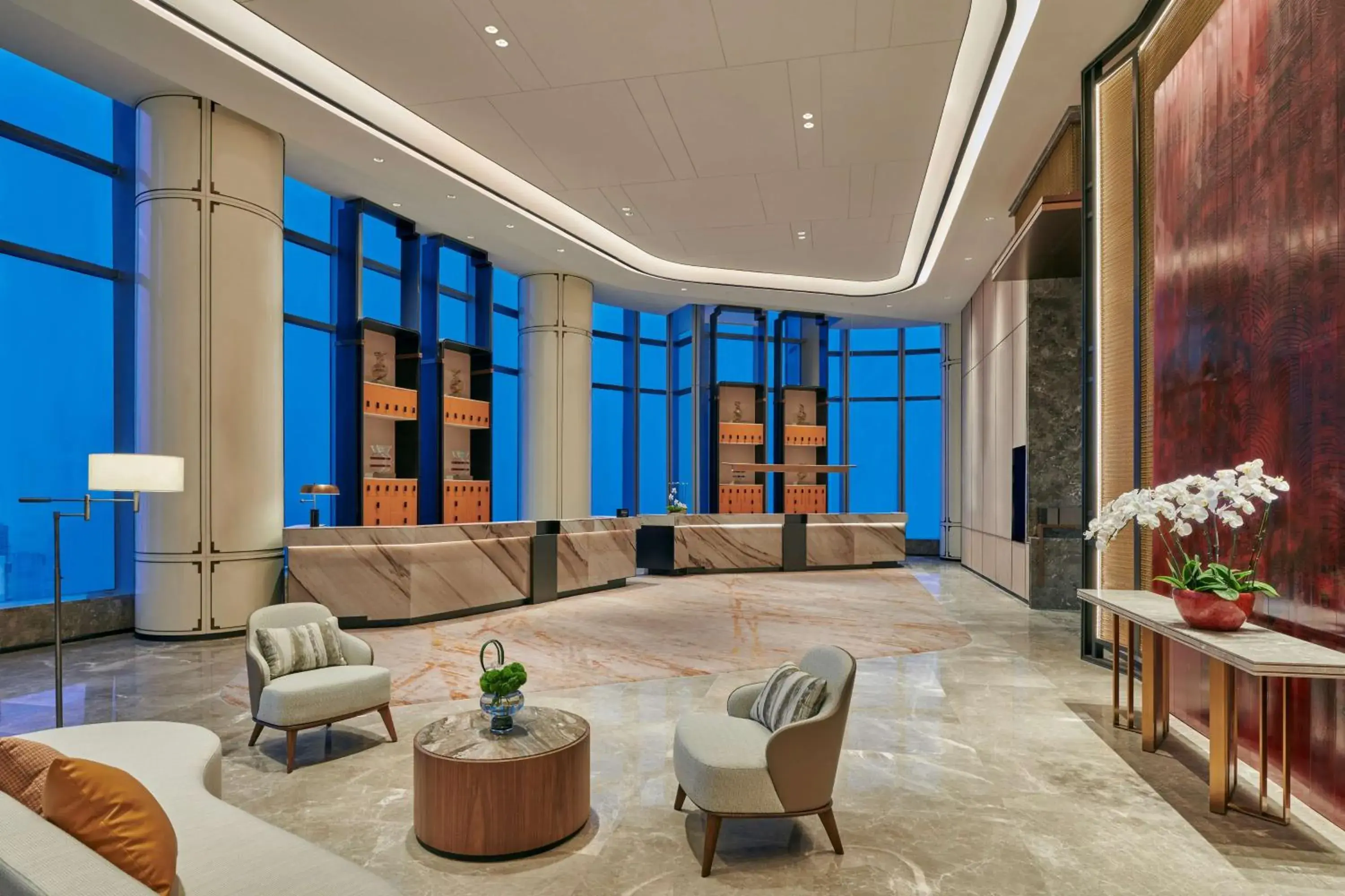 Lobby or reception in Hilton Changsha Riverside Lobby or reception in Hilton Changsha Riverside