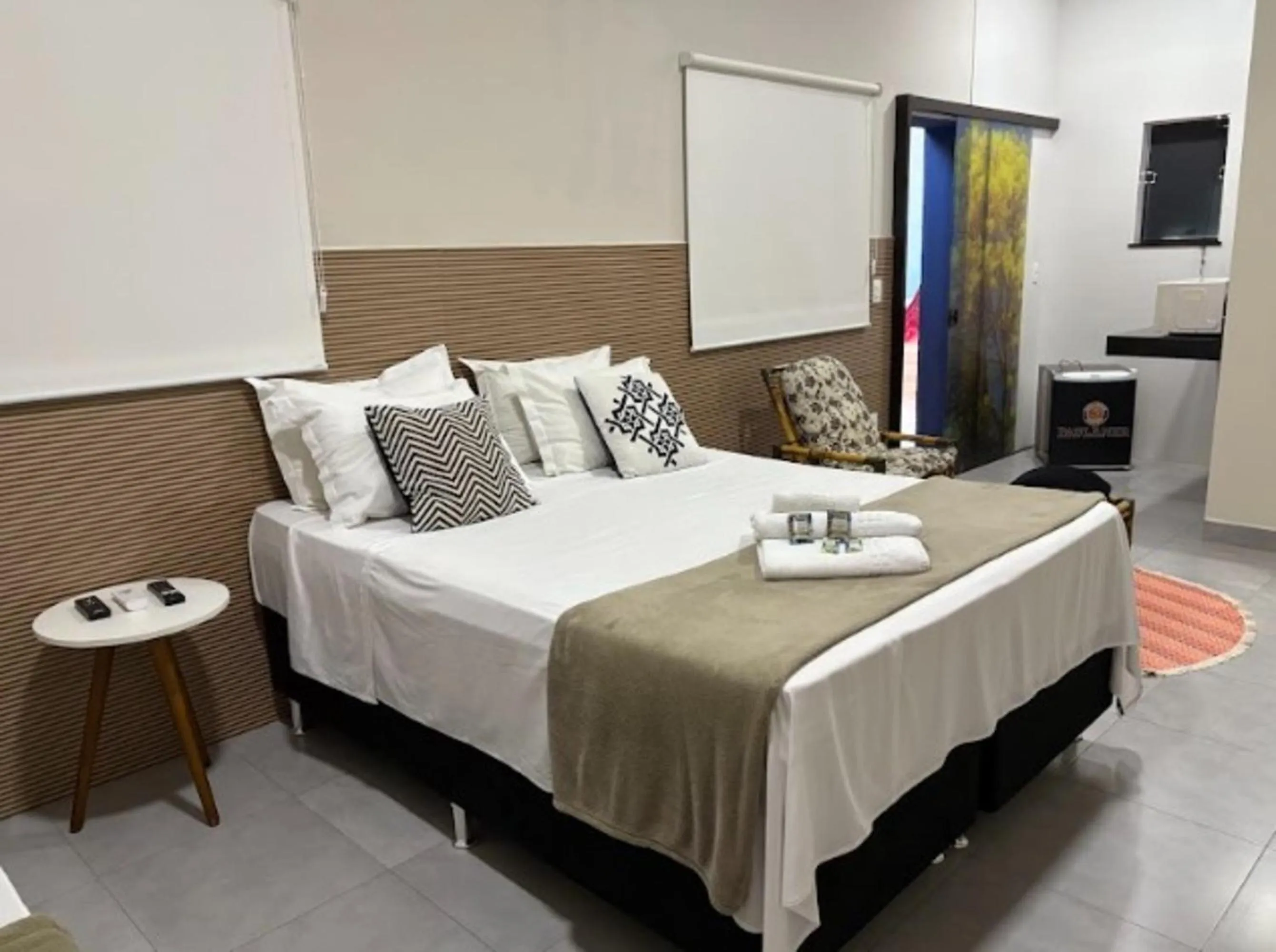 Bed in Pousada Recanto da Cascata