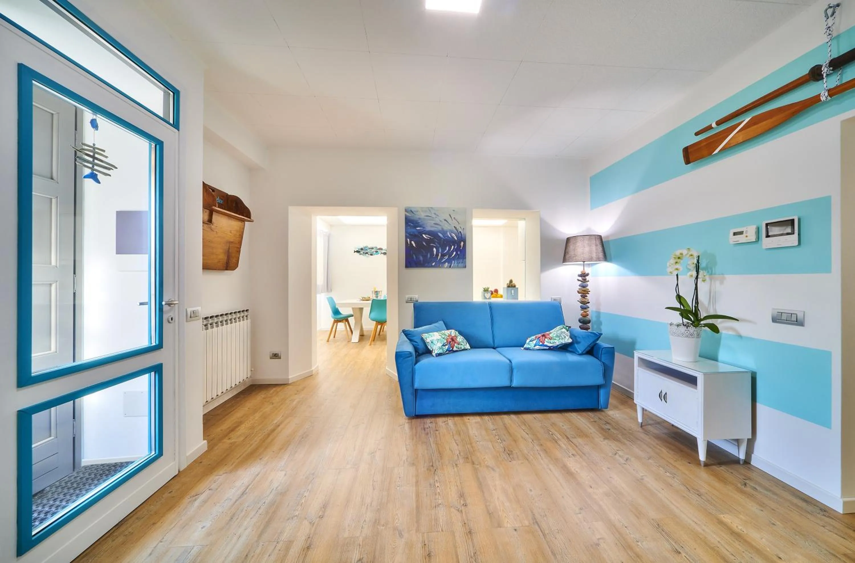 Living room, Bed in El Lavandee