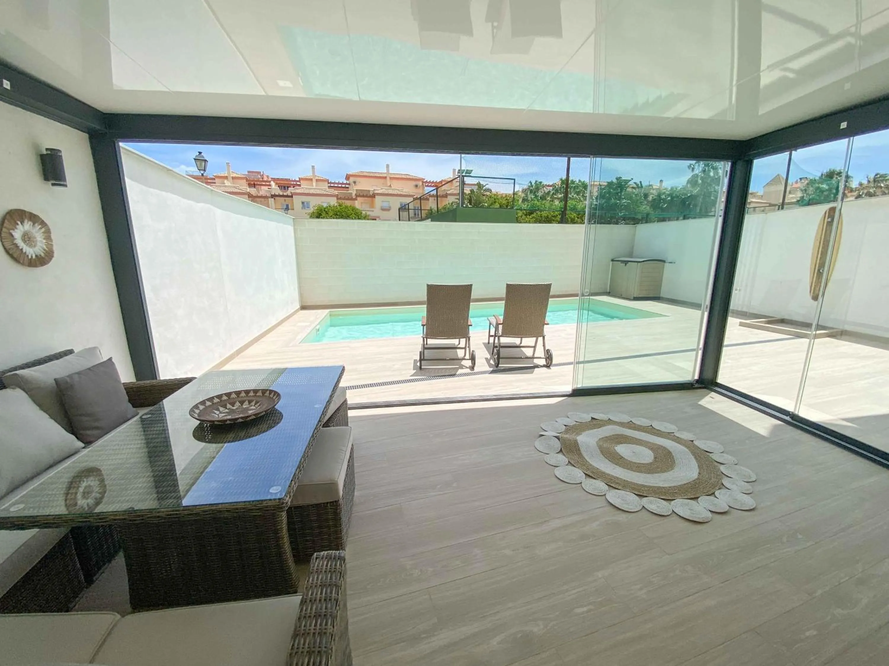 Pool view in Tarifa Cozy House - Private Pool - Wifi - Modern