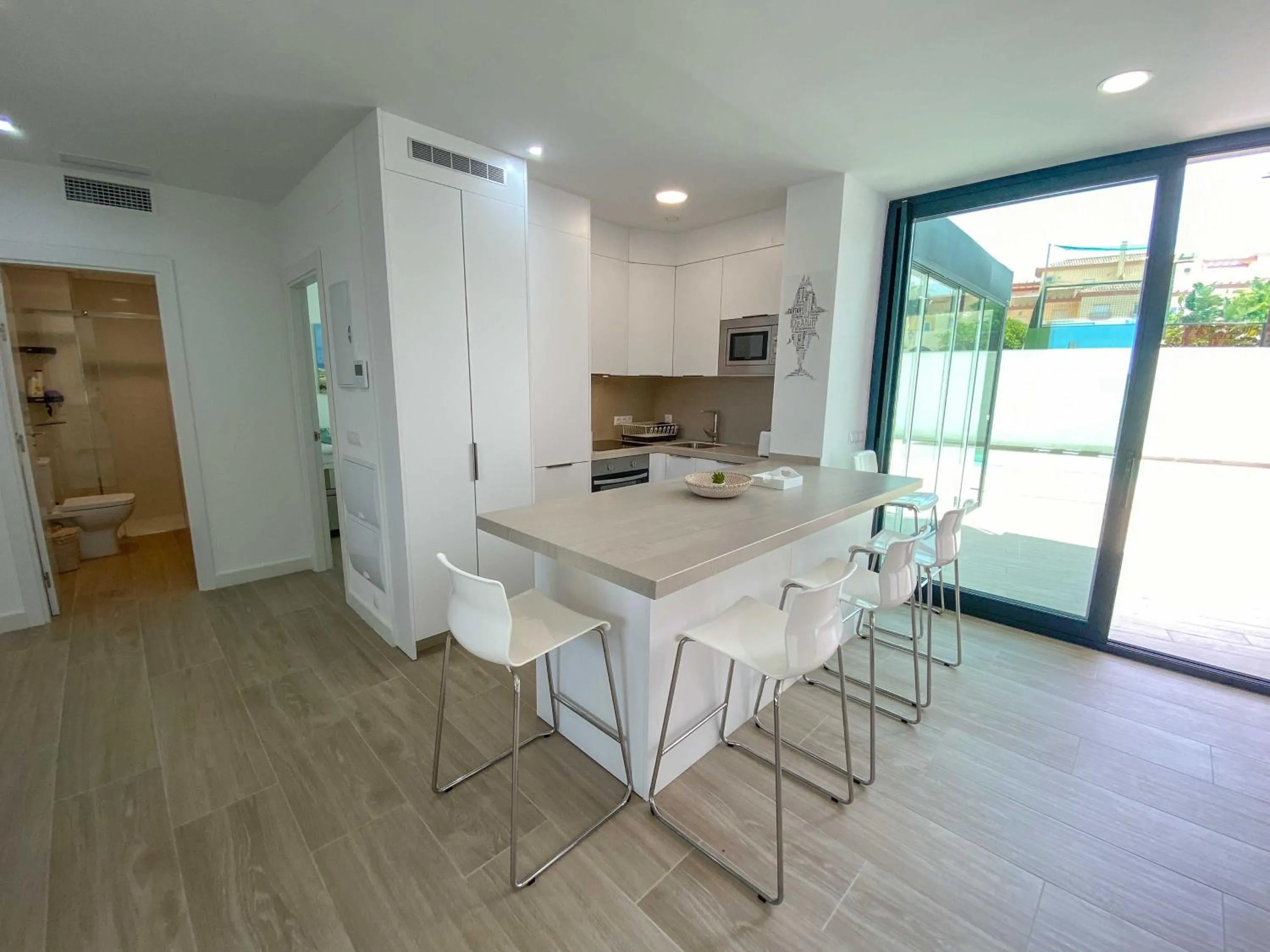 Kitchen or kitchenette in Tarifa Cozy House - Private Pool - Wifi - Modern