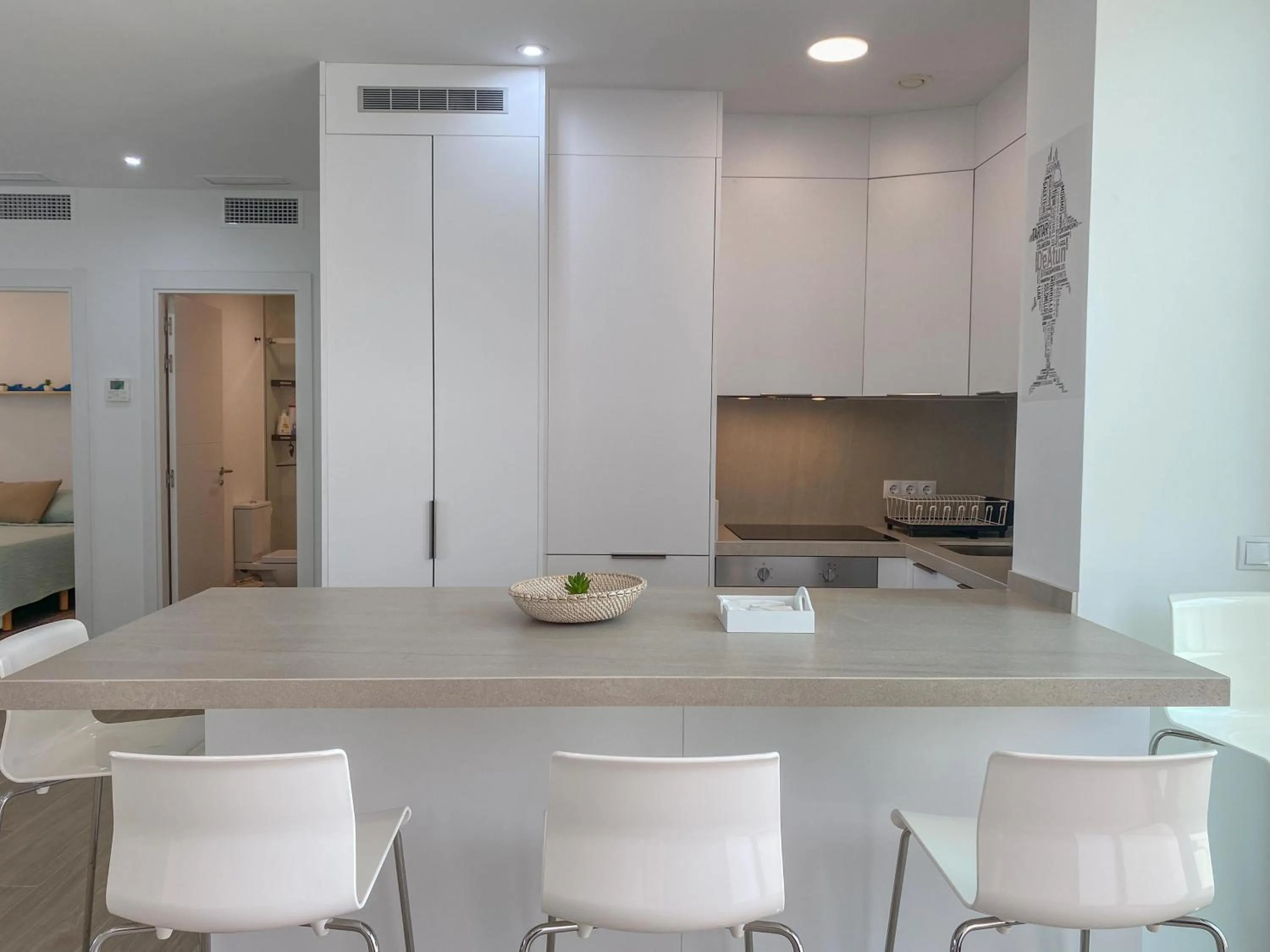 Kitchen or kitchenette in Tarifa Cozy House - Private Pool - Wifi - Modern