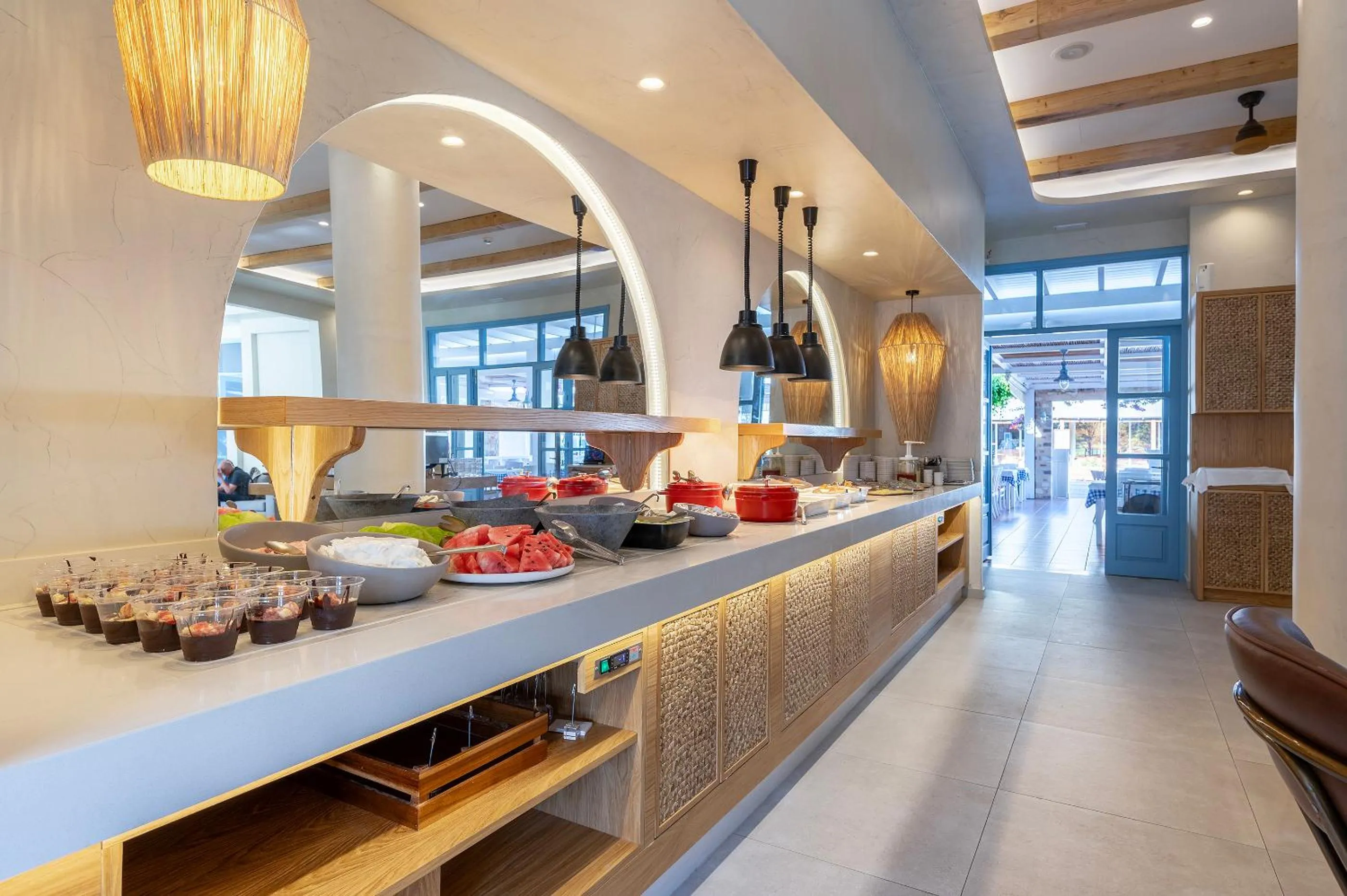 Buffet breakfast in Mythos Suites Hotel