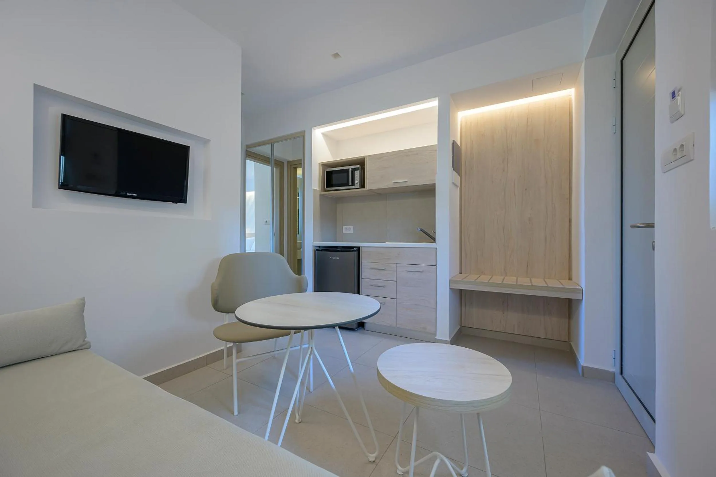 Seating area in Mythos Suites Hotel