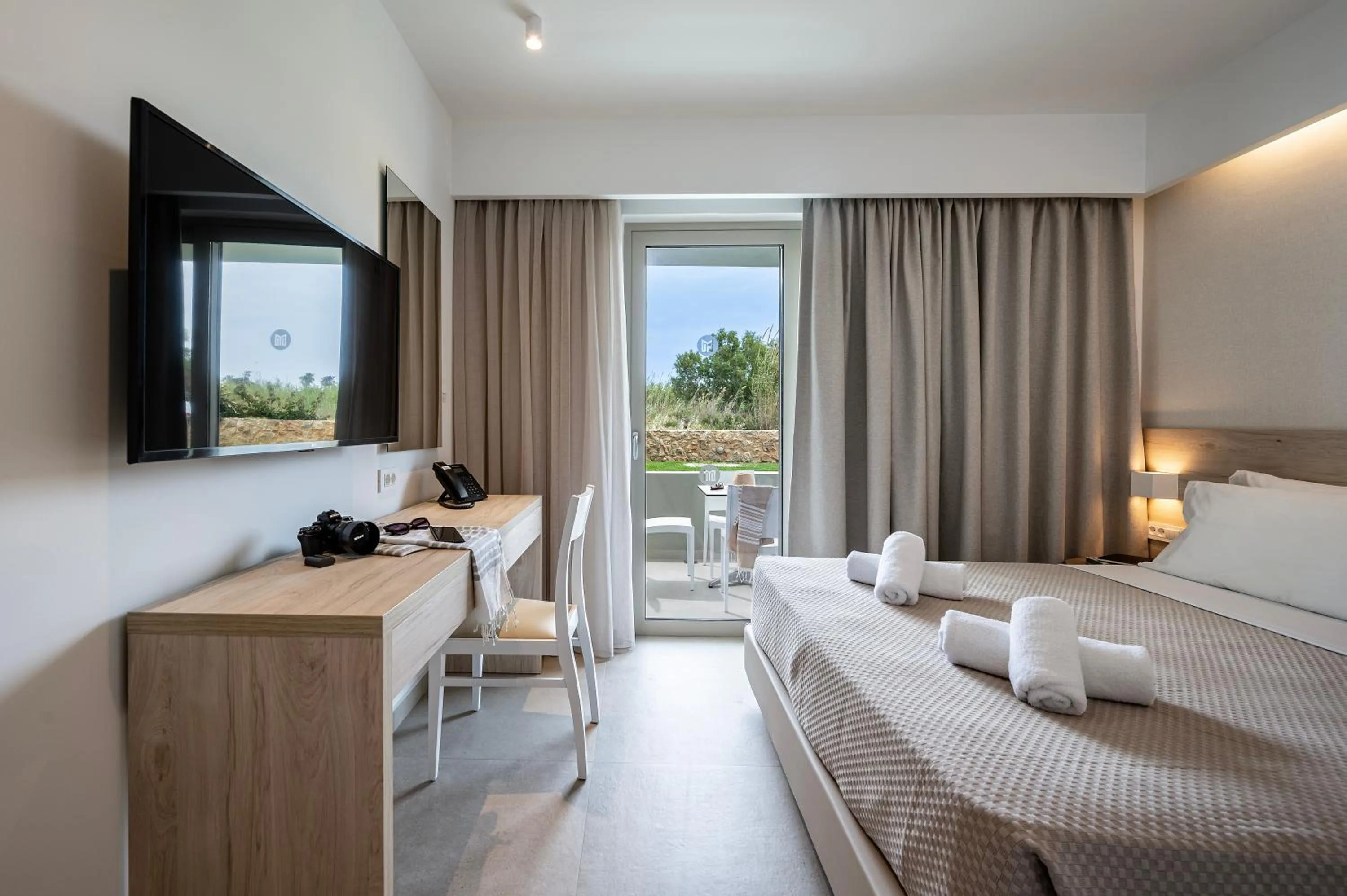 Bedroom, Bed in Mythos Suites Hotel