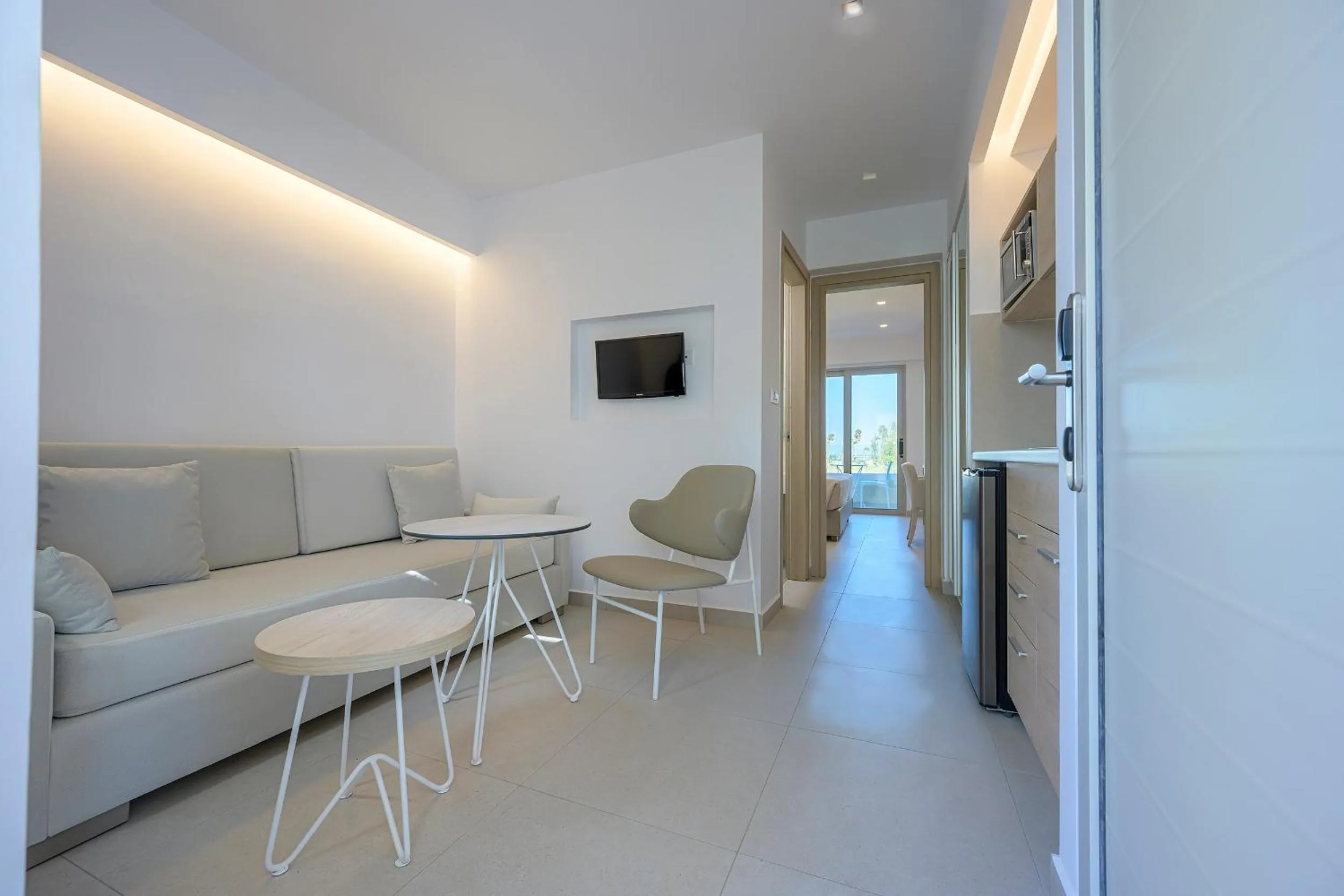 Living room in Mythos Suites Hotel