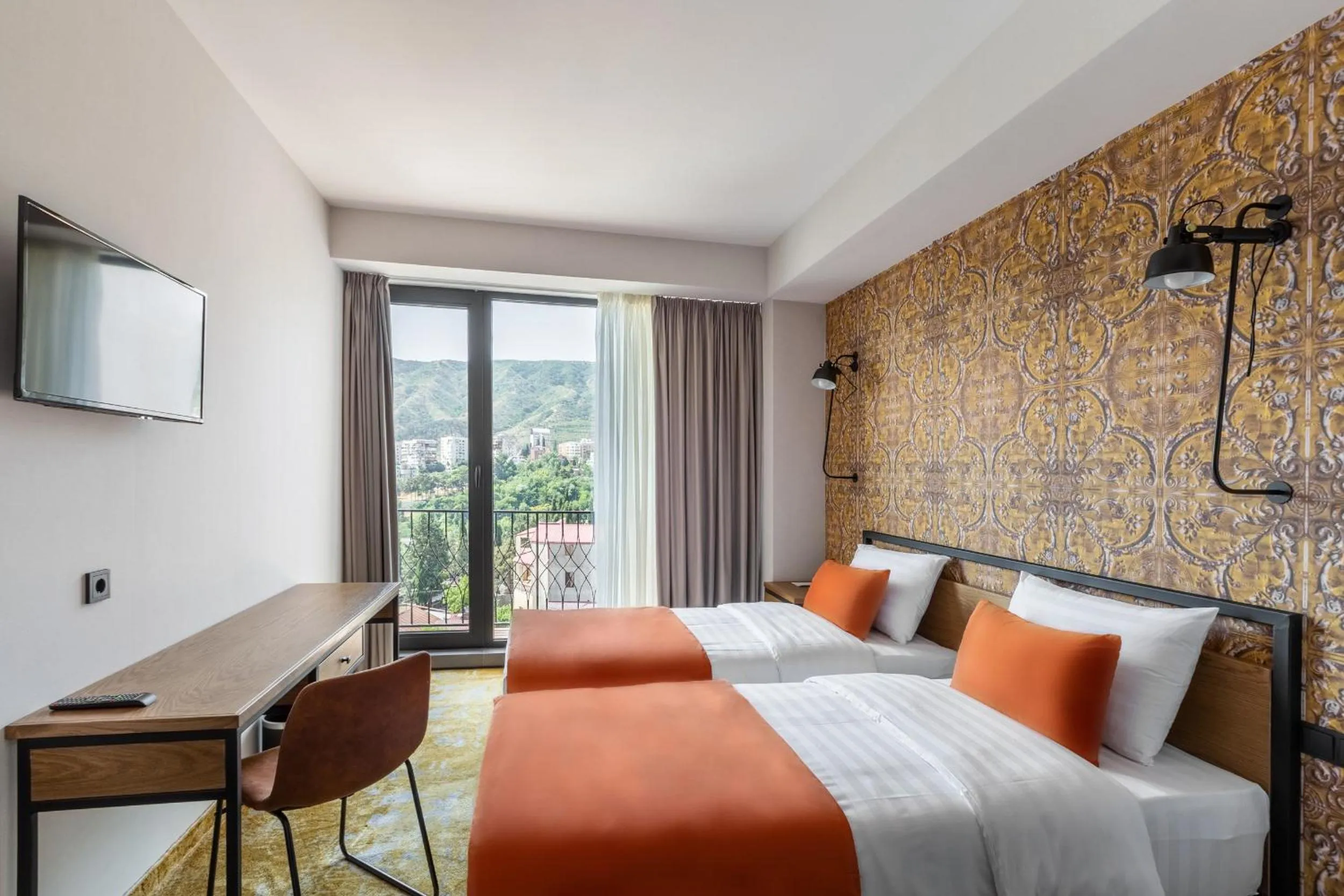 Photo of the whole room, Bed in Biography Design Tbilisi