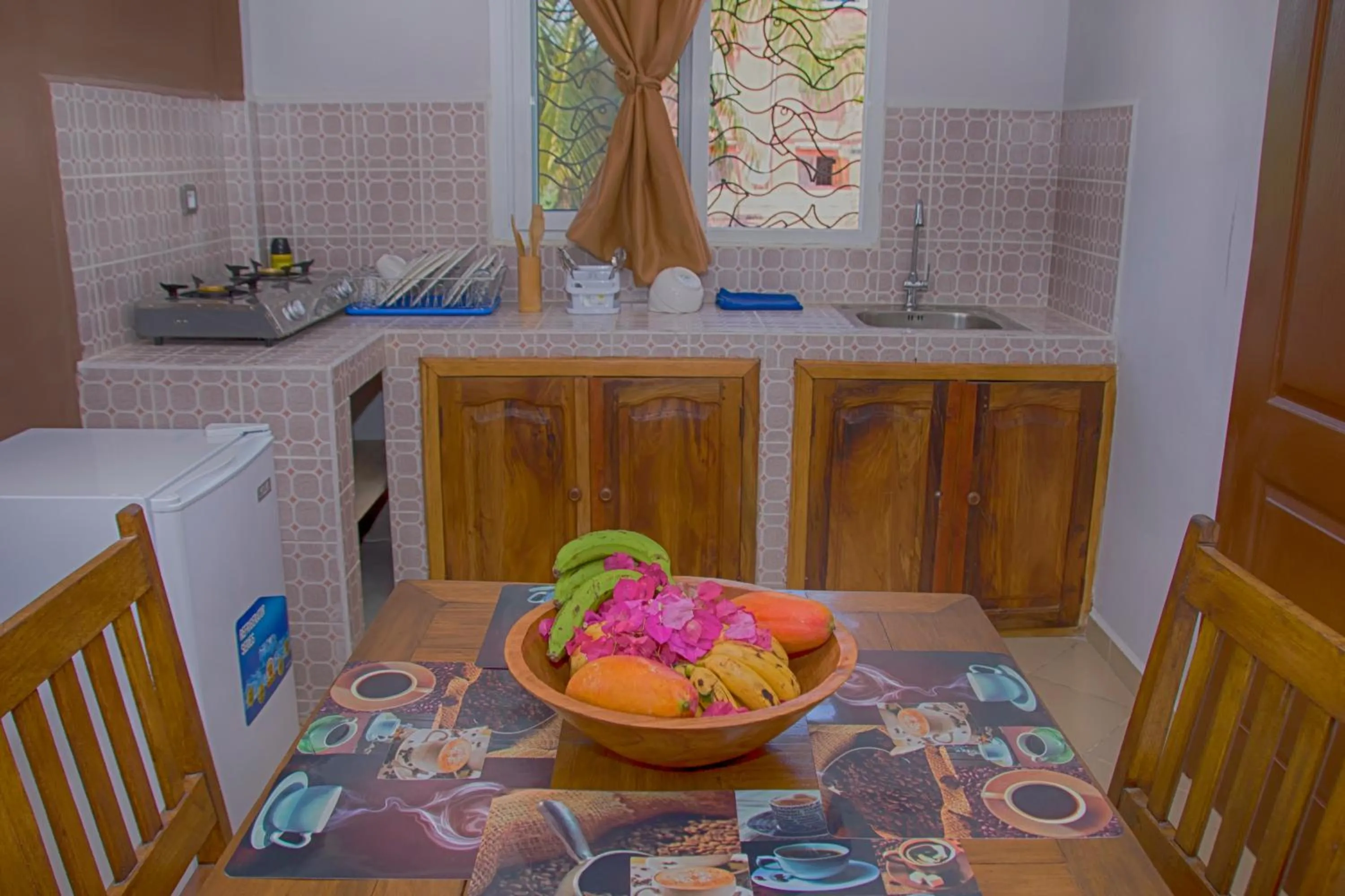 Kitchen or kitchenette in Hotel-Residence Au Sable Blanc