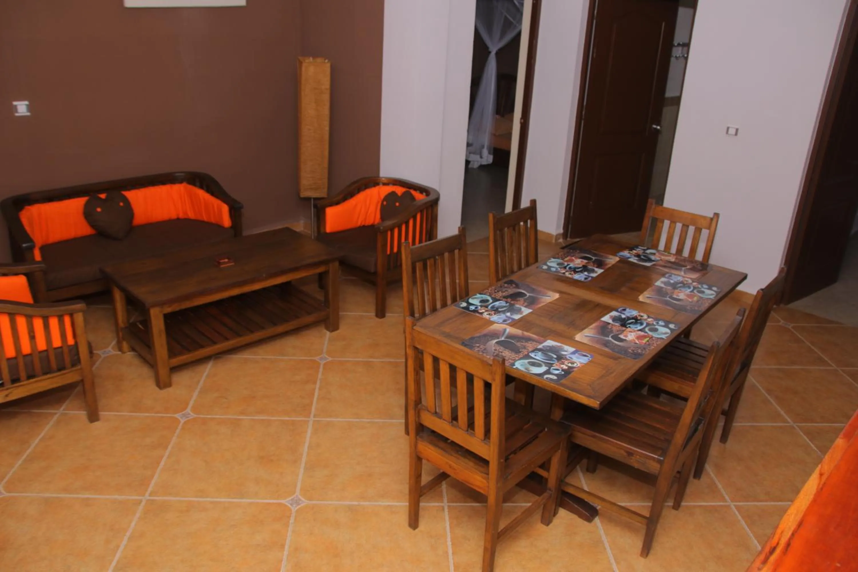 Seating area in Hotel-Residence Au Sable Blanc