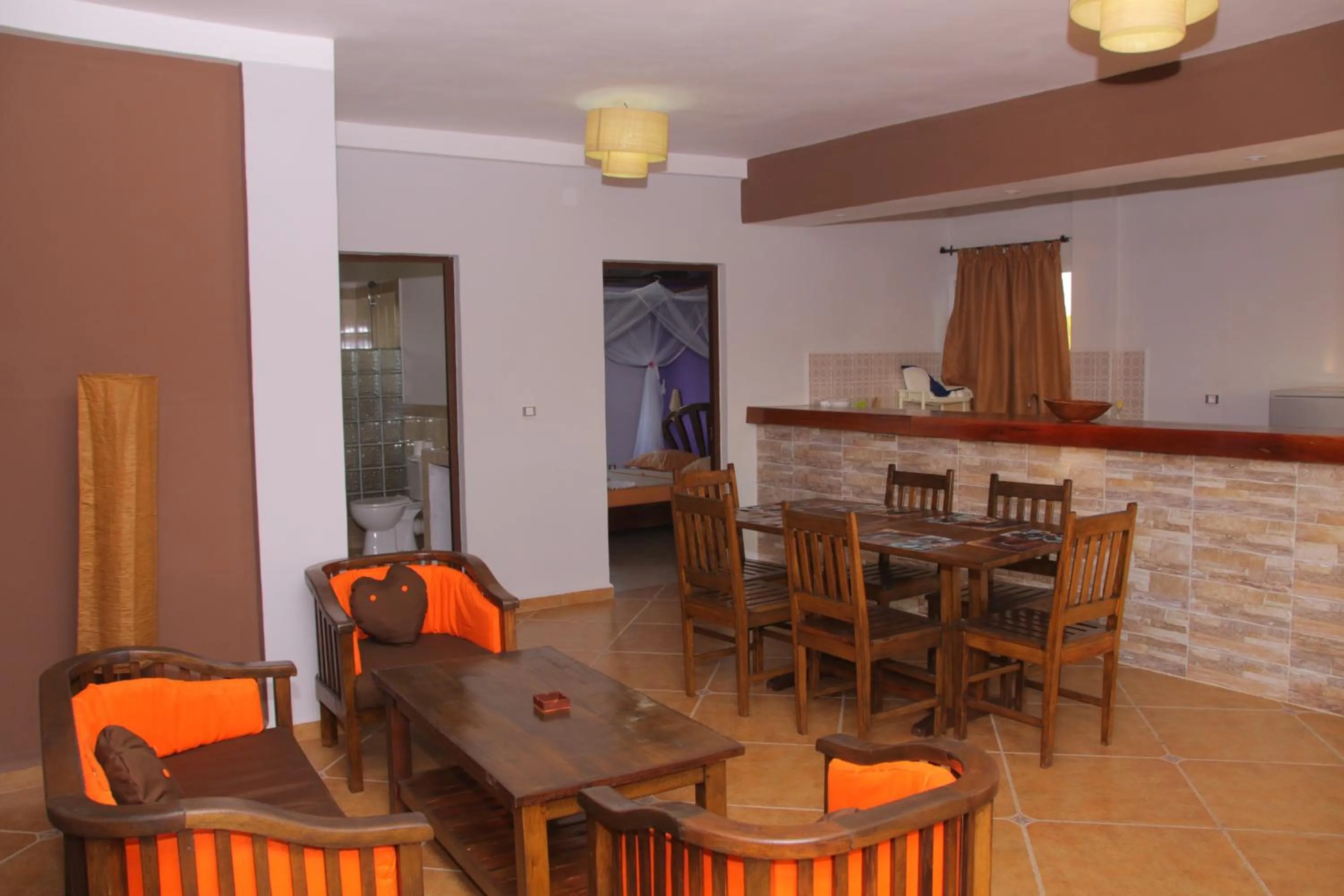 Living room in Hotel-Residence Au Sable Blanc