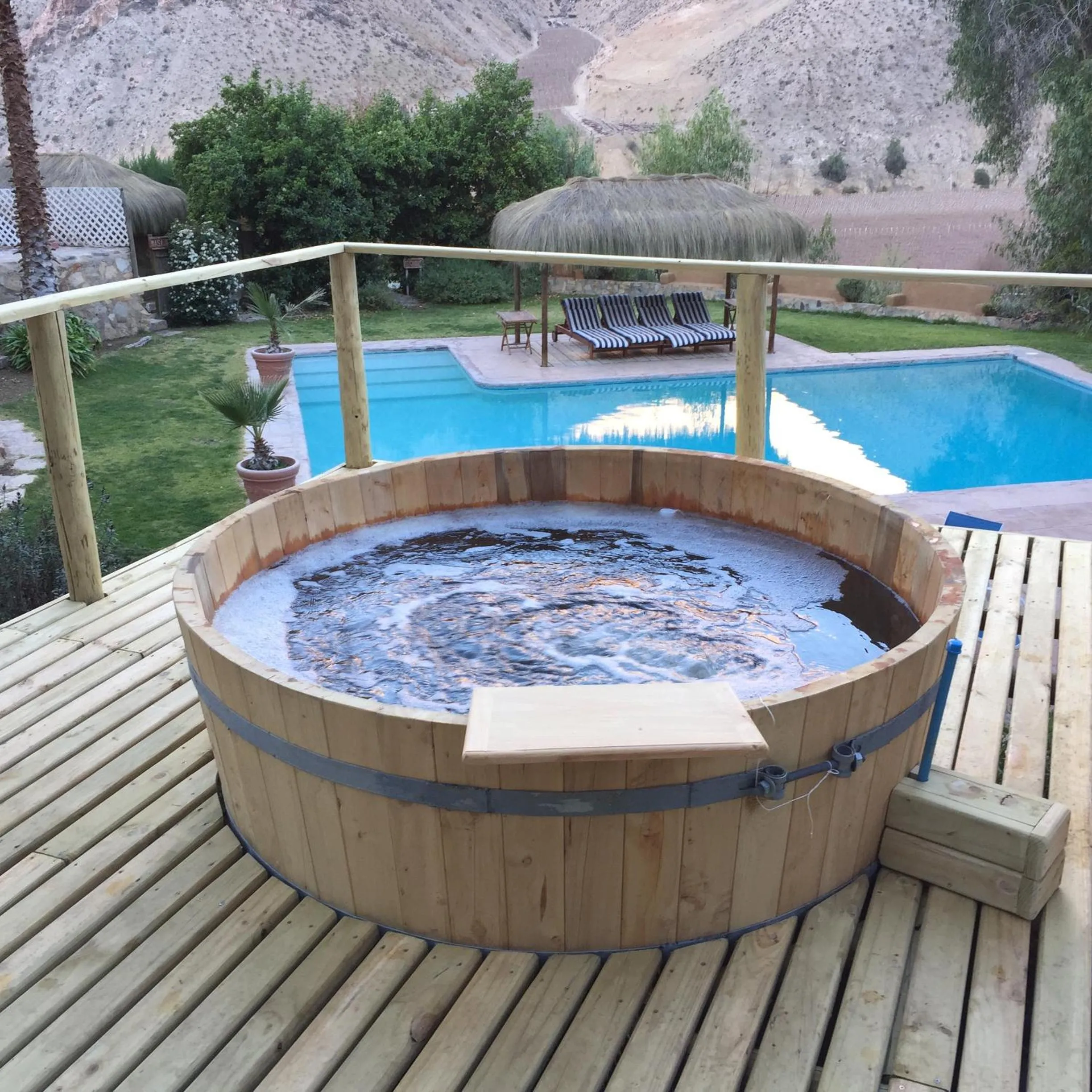 Open Air Bath in Hotel Misterios del Elqui
