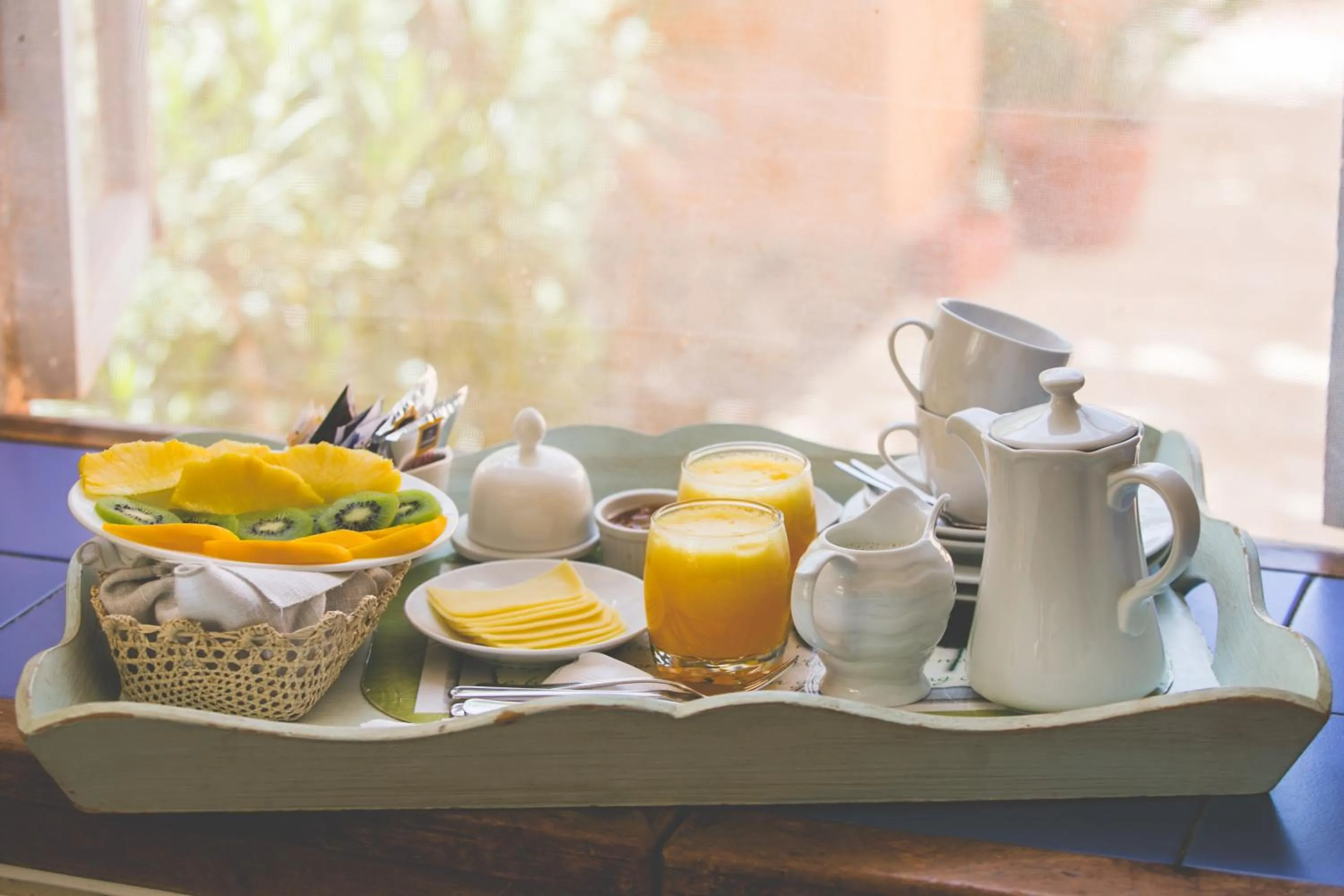 Continental breakfast in Hotel Misterios del Elqui