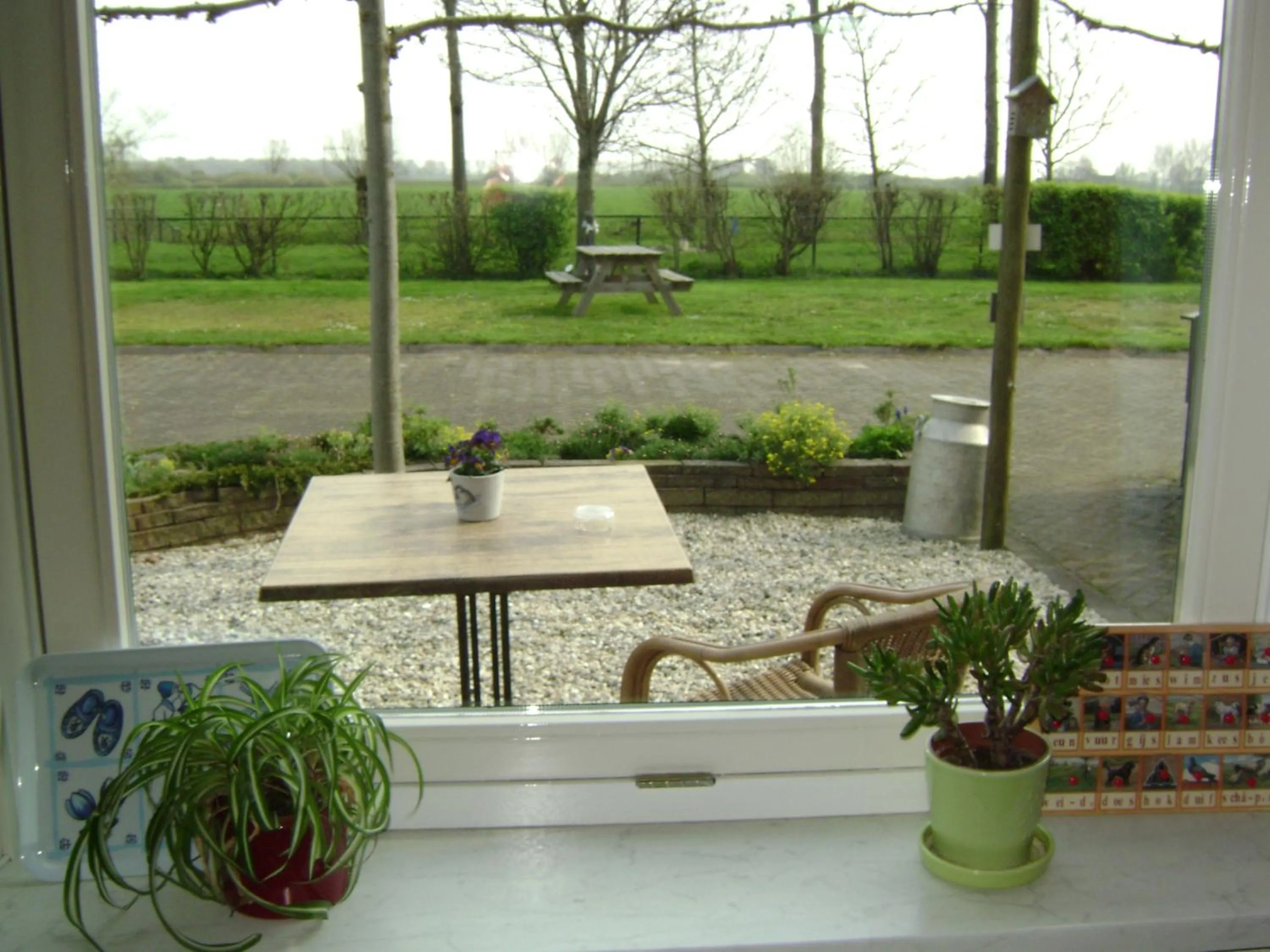 Garden view in Boerderij Hazenveld