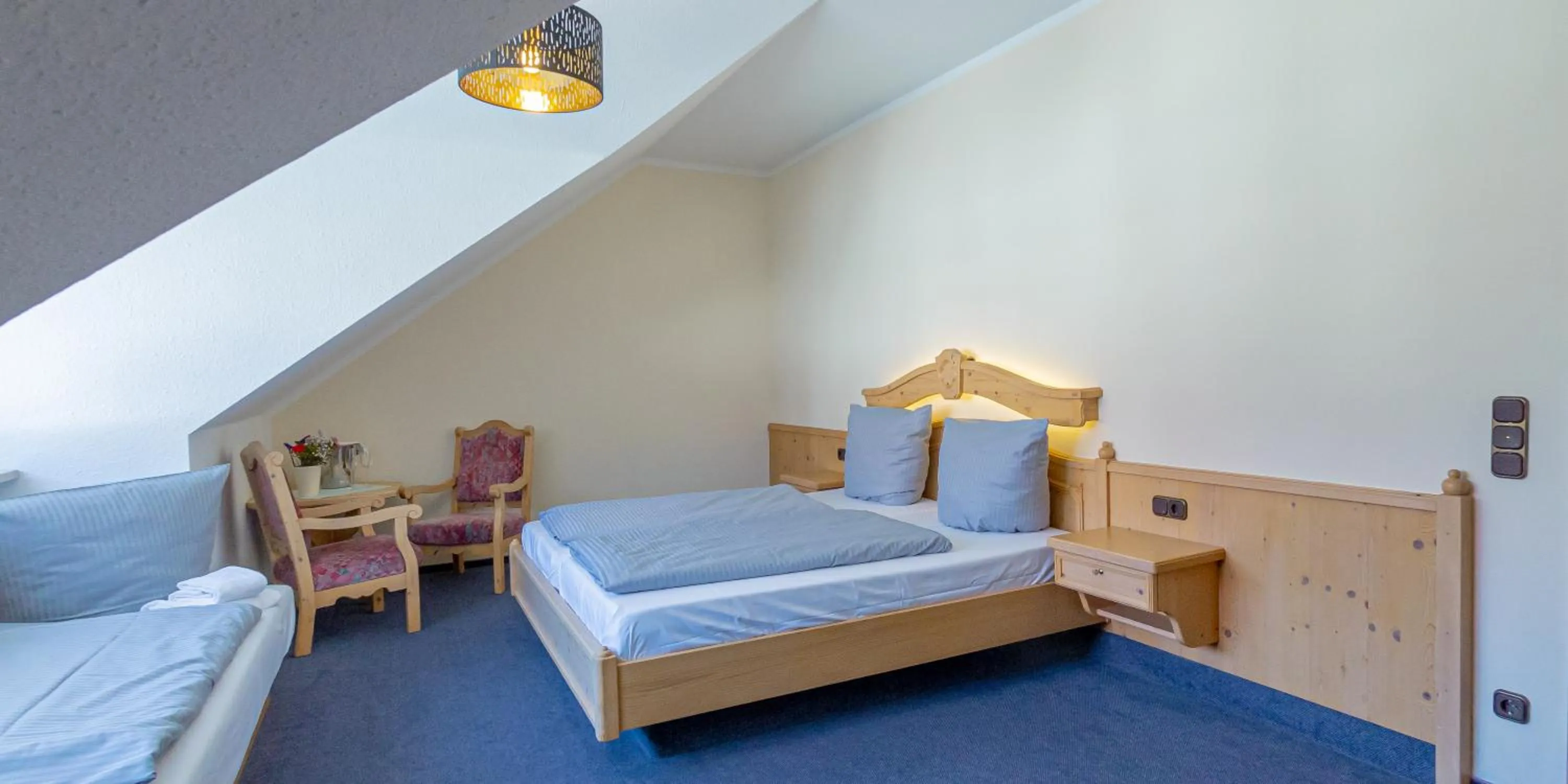 Bedroom, Bed in Hotel Restaurant Moosmühle