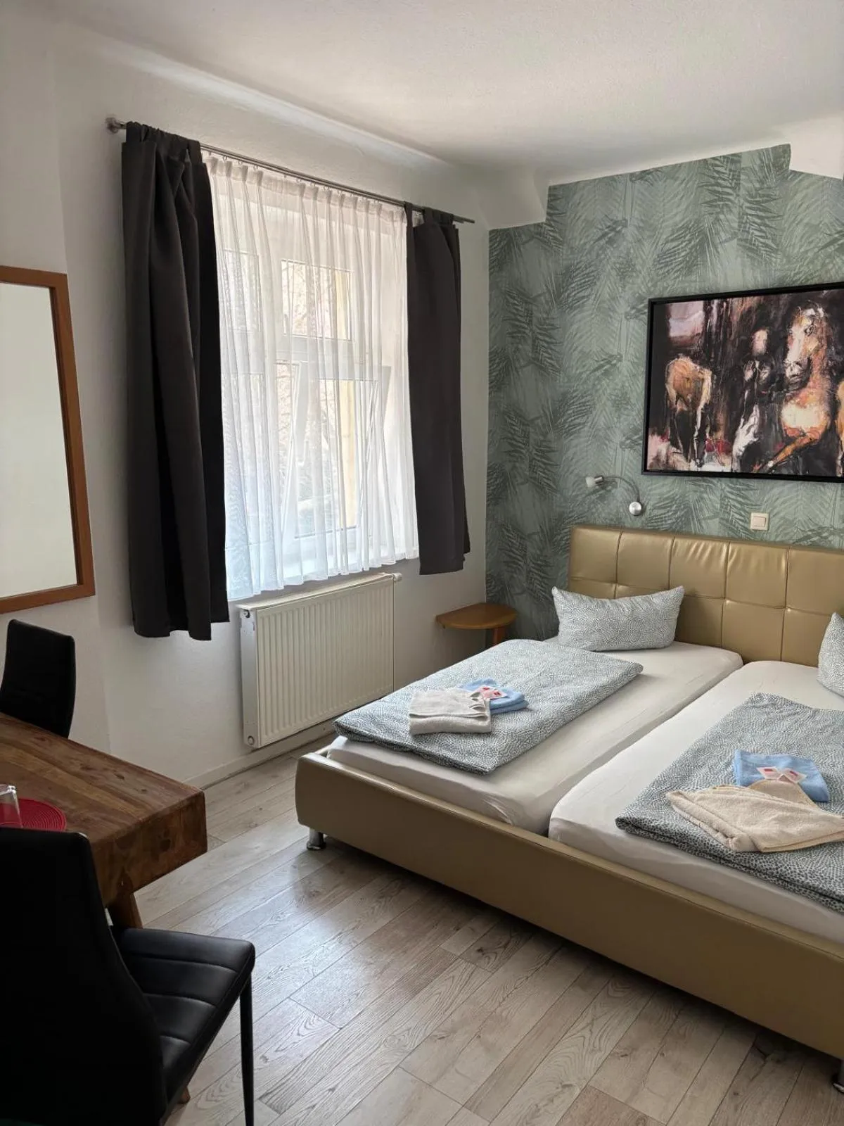 Photo of the whole room, Bed in Bornholmer Hof im Prenzlauer Berg