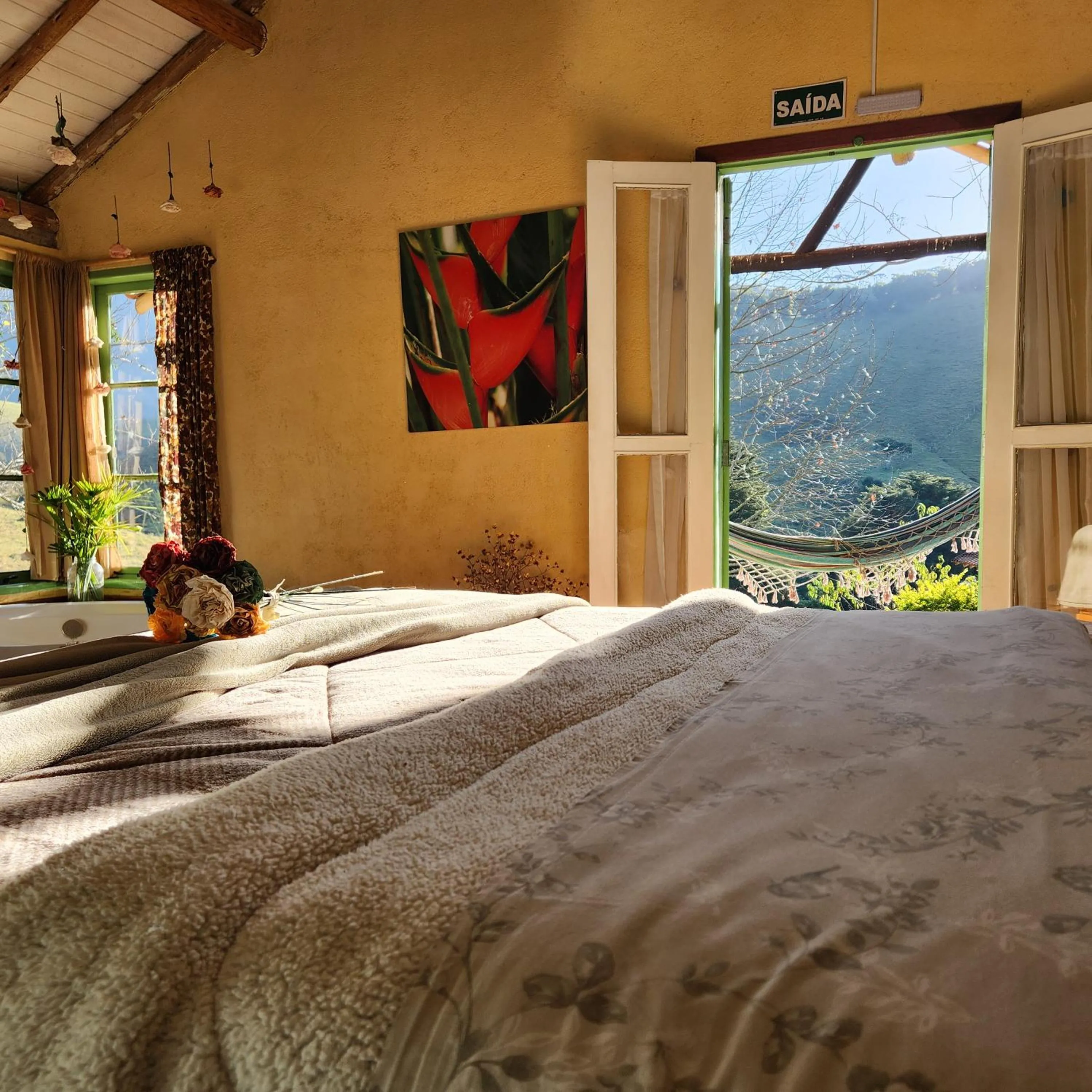 Bed in Pousada Vale Monte Azul