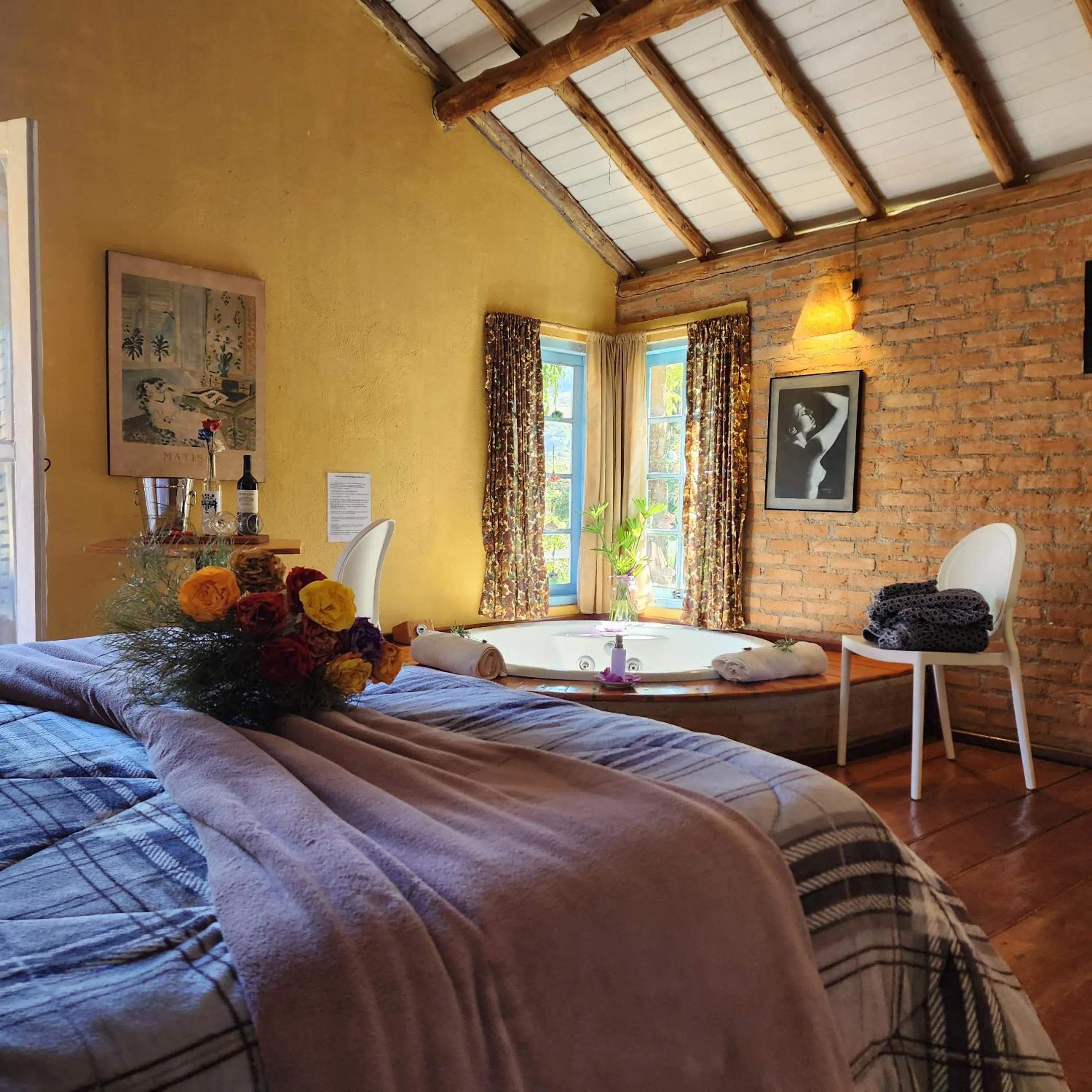 Bed in Pousada Vale Monte Azul