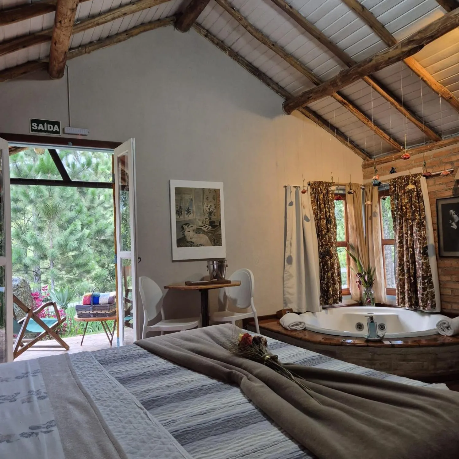 Bed in Pousada Vale Monte Azul