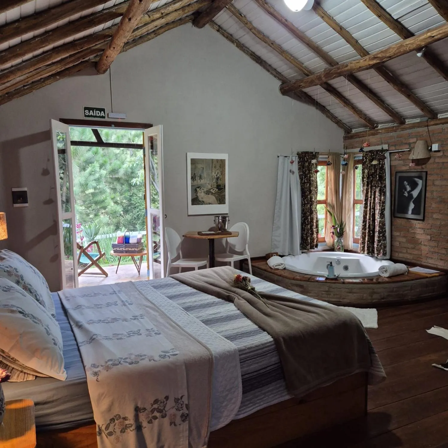 Bed in Pousada Vale Monte Azul