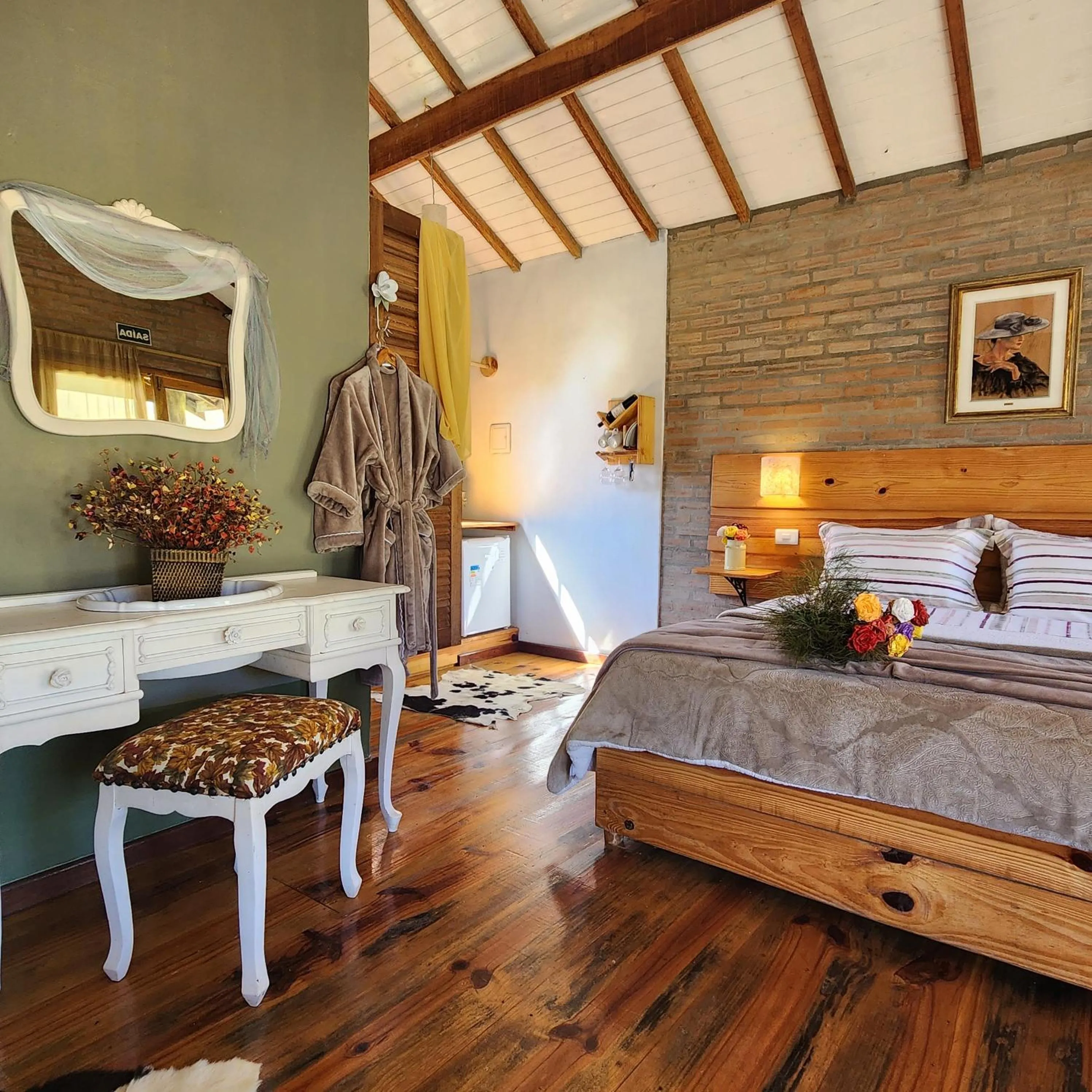 Bed in Pousada Vale Monte Azul