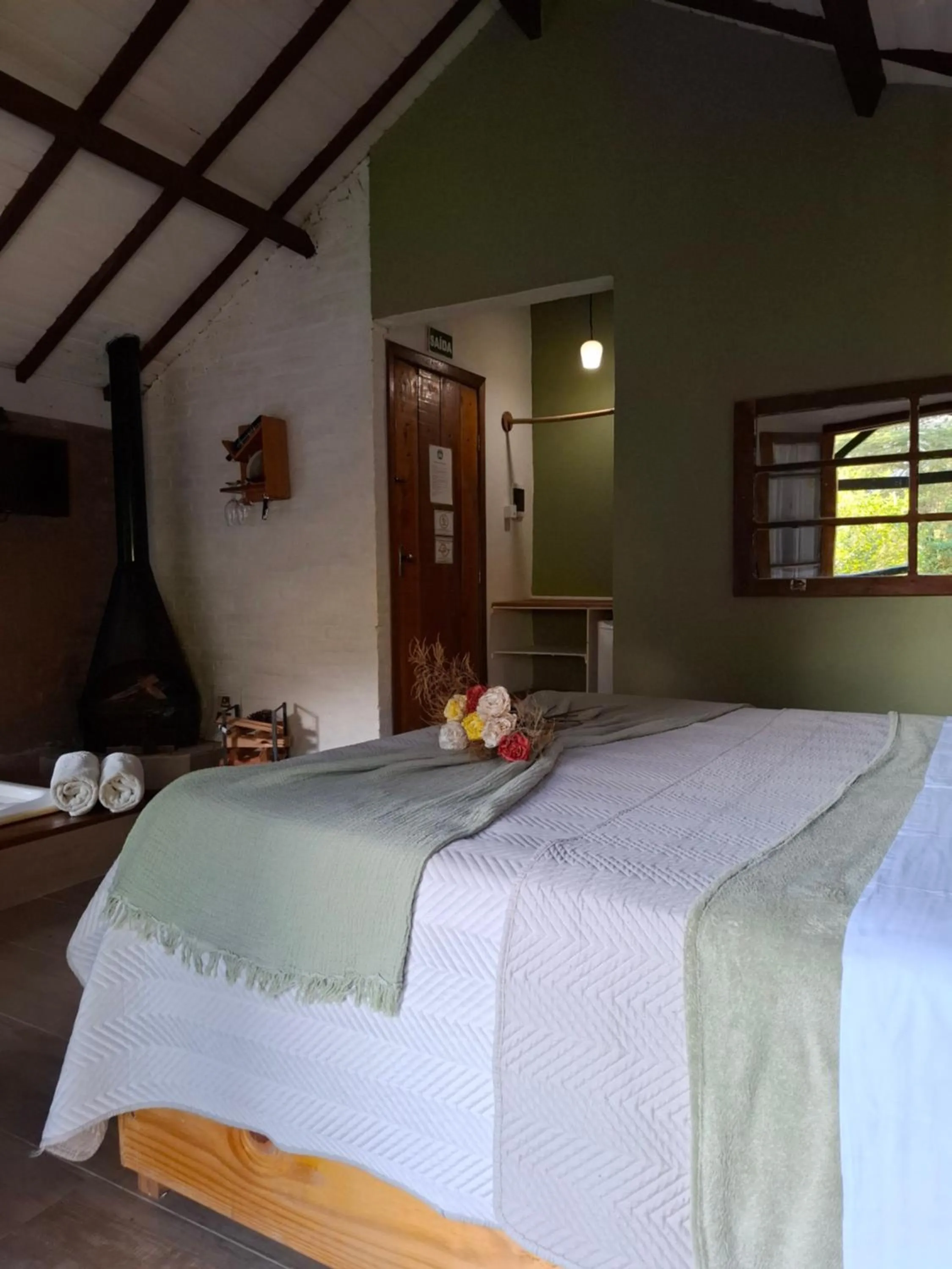 Bed in Pousada Vale Monte Azul