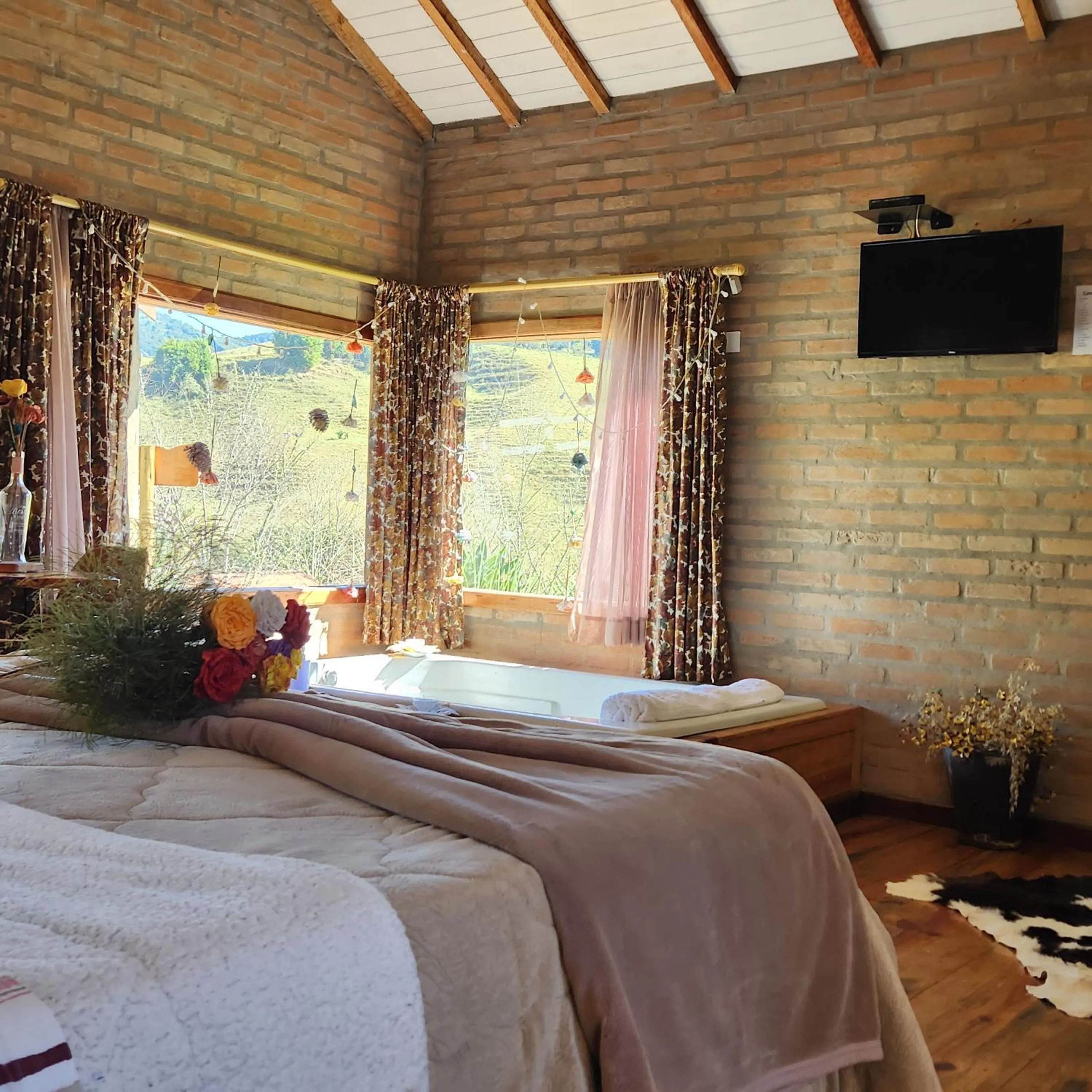 Bed in Pousada Vale Monte Azul