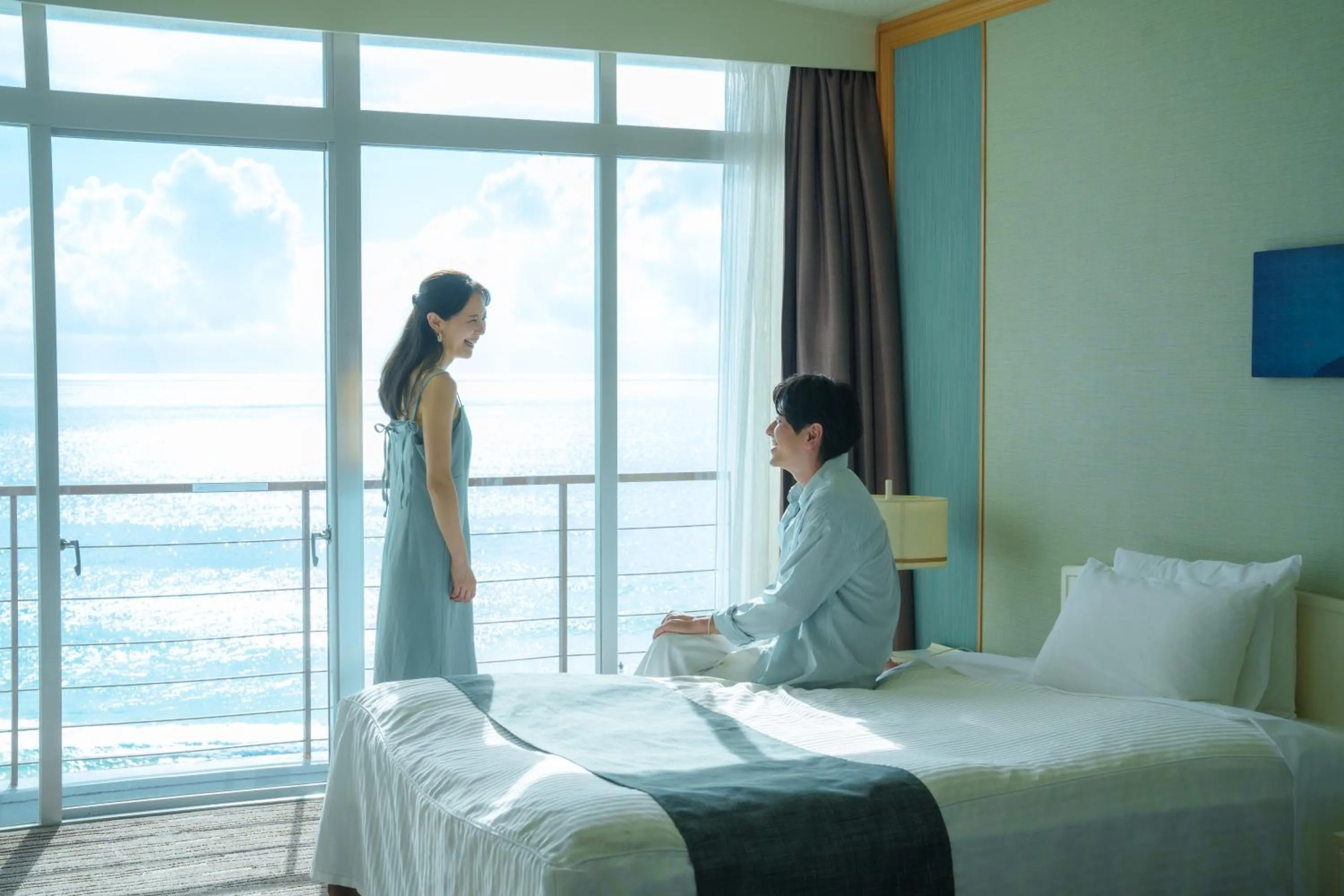 People, Bed in Shimoda Prince Hotel